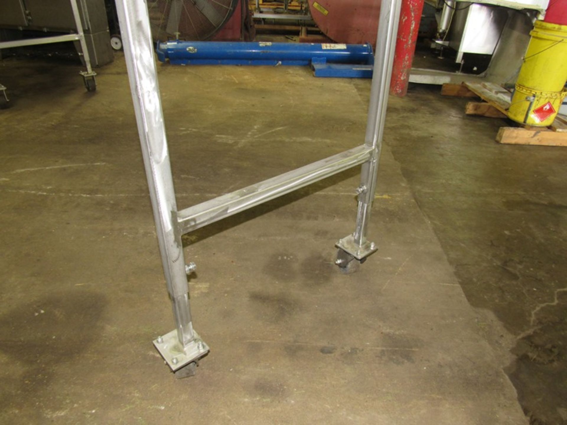 Portable Conveyor, 24" W X 17' L stainless steel belt, stainless steel drip pan, adjustable - Image 6 of 6