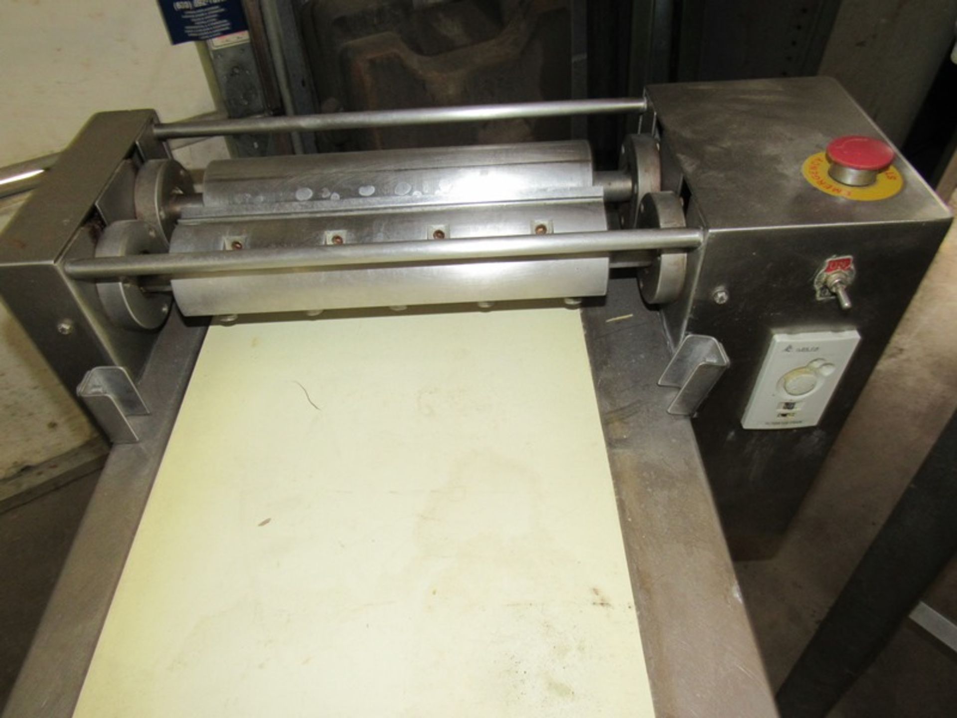 Stainless Steel Folding Conveyor with guillotine cutter 12" W X 14' L, 220 volts - Image 4 of 6