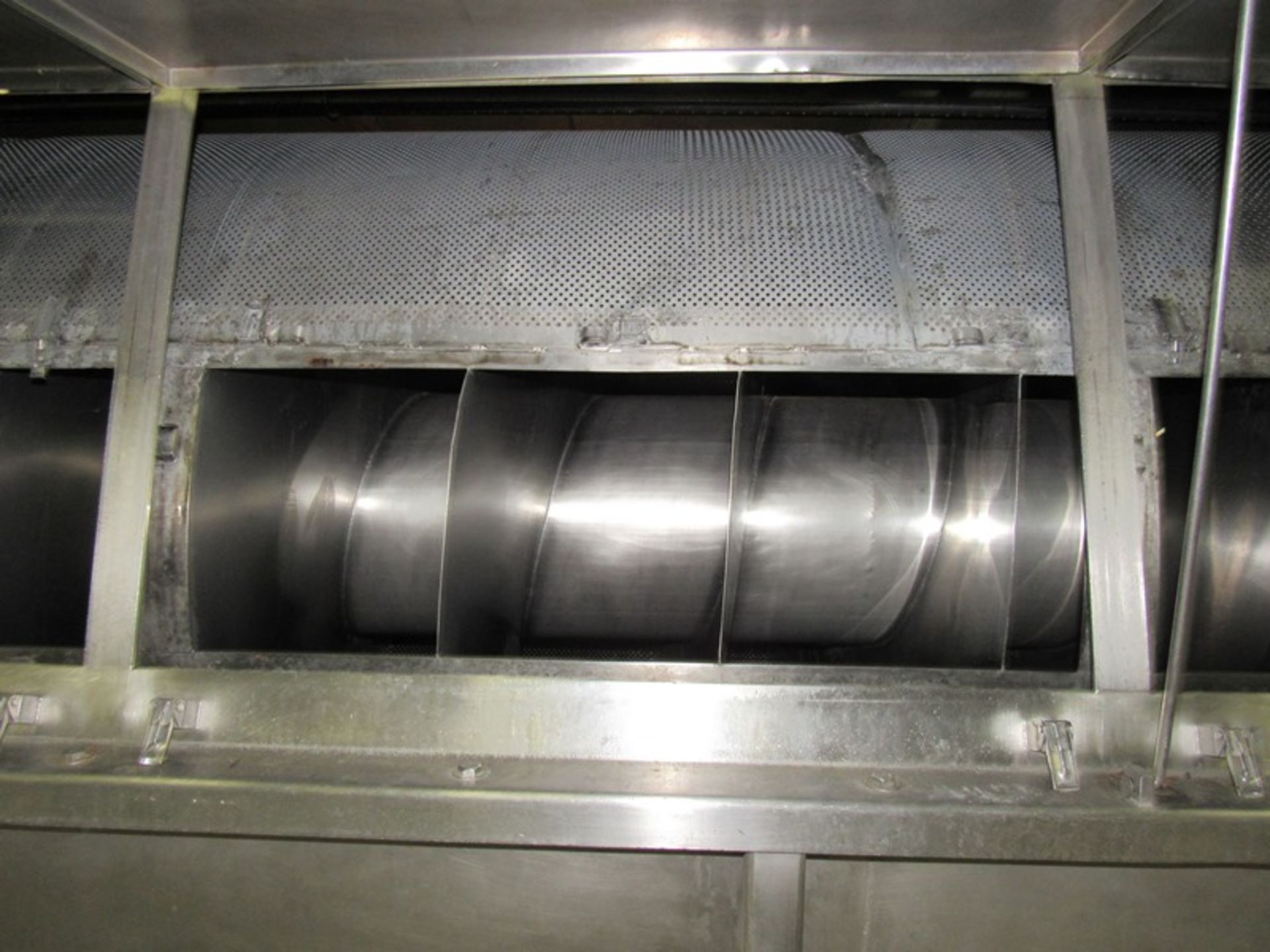 Stainless Steel Vegetable Blancher, 4' Dia. X 11' L spiral auger, in stainless steel cabinet - Image 5 of 9