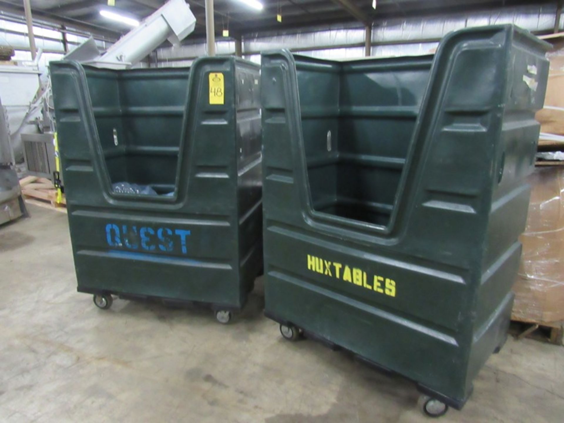 Lot of (2) Plastic Utility Carts, 28" W X 48" L X 68" T