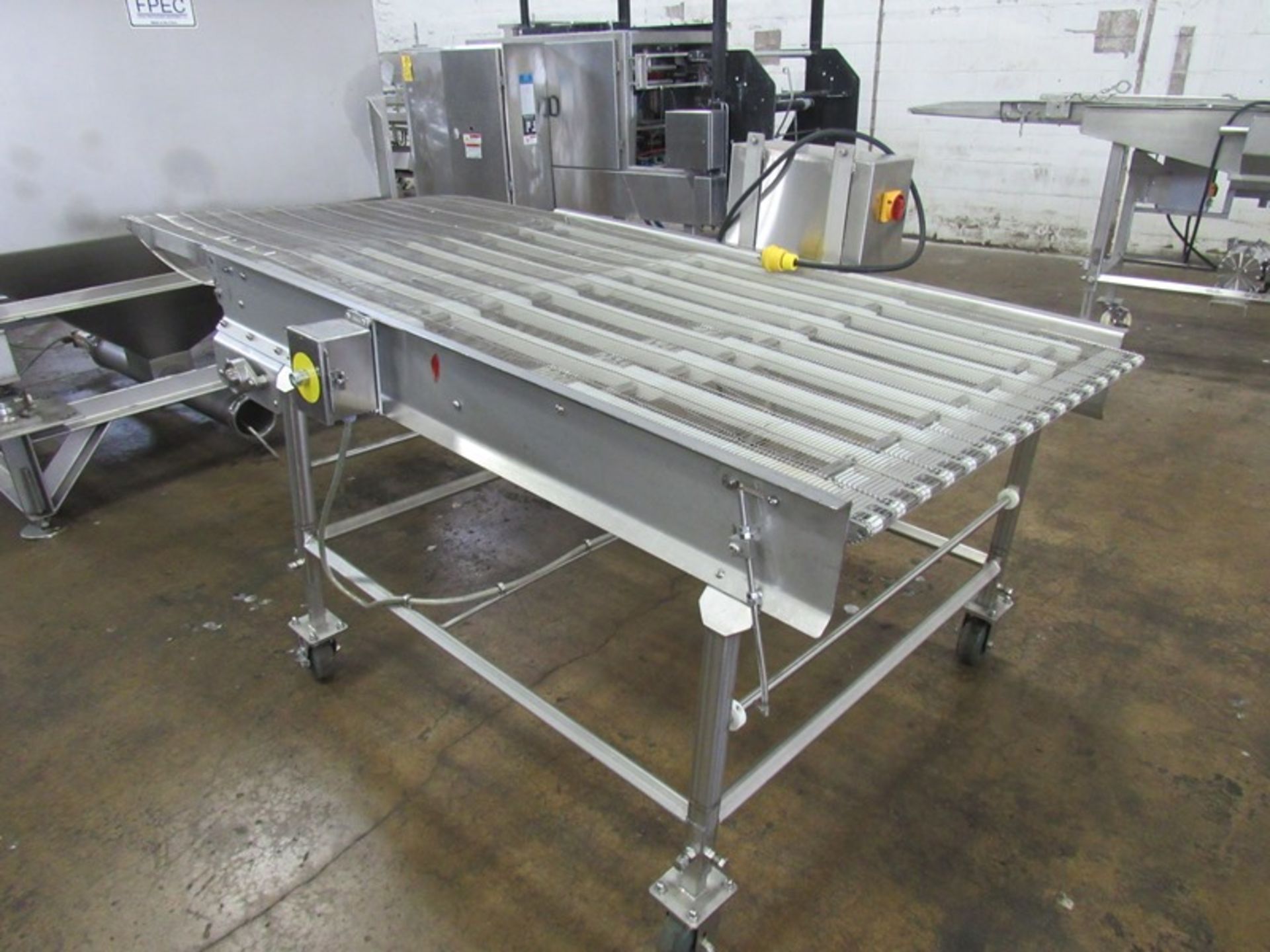 Stainless Steel Conveyor, 40" W X 8' L stainless steel ladder chain belt, 230/460 volt stainless - Image 2 of 2