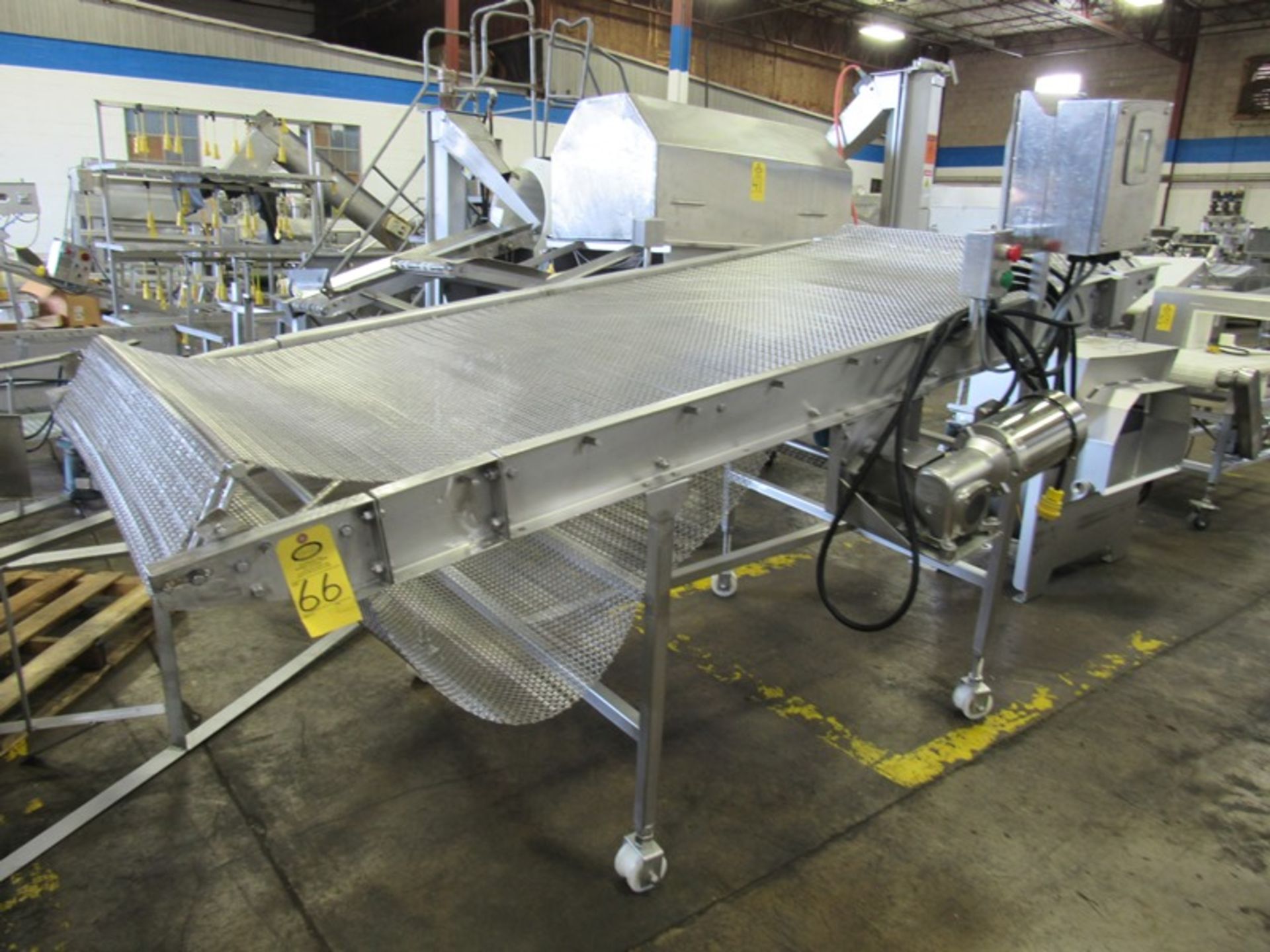 Stainless Steel Conveyor, 41 1/2" W X 10' L stainless steel mesh belt, 230/460 volt, stainless steel