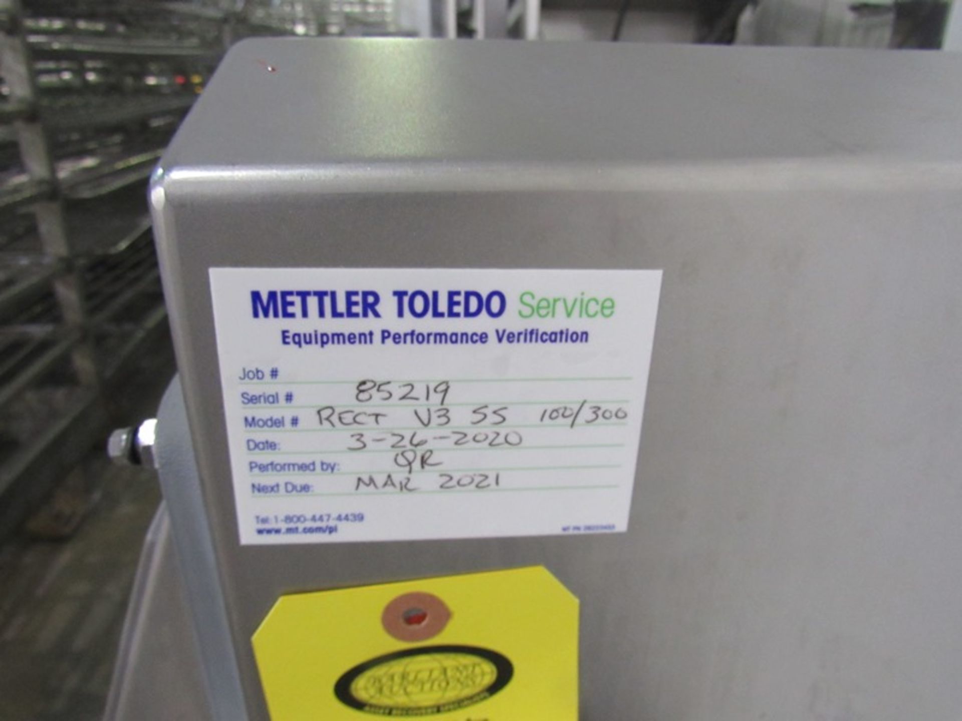 Mettler Toledo Safeline Mdl. RECT V3 SS 100/300 Metal Detector, 6" T X 19 3/4" W aperture, 18" W X - Image 6 of 6