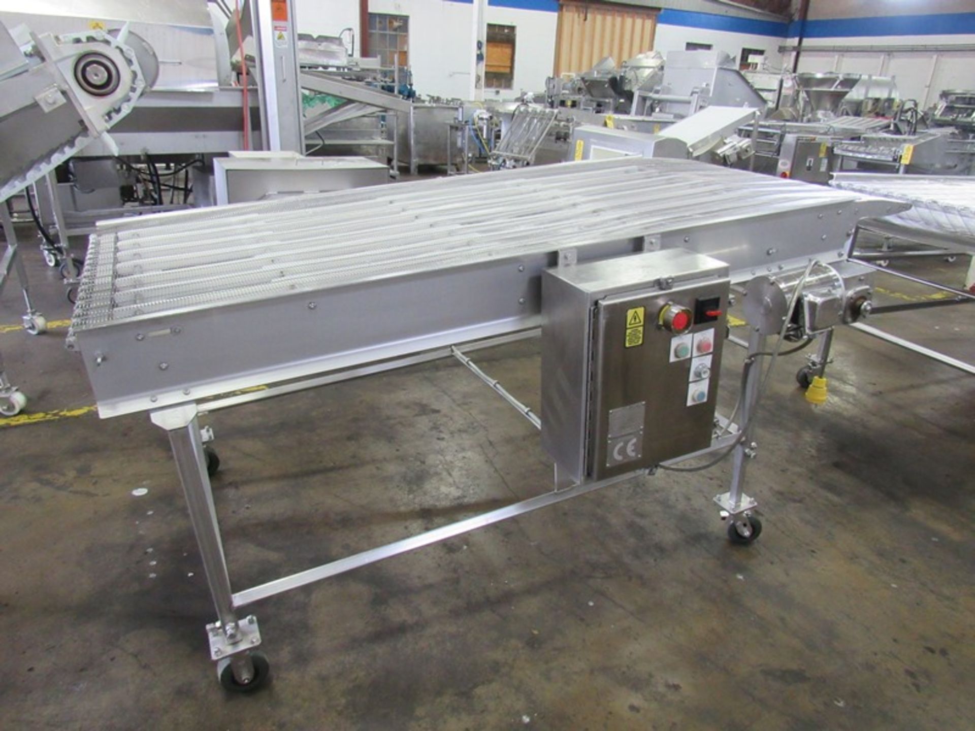 Stainless Steel Conveyor, 40" W X 8' L stainless steel ladder chain belt, 230/460 volt stainless - Image 2 of 2