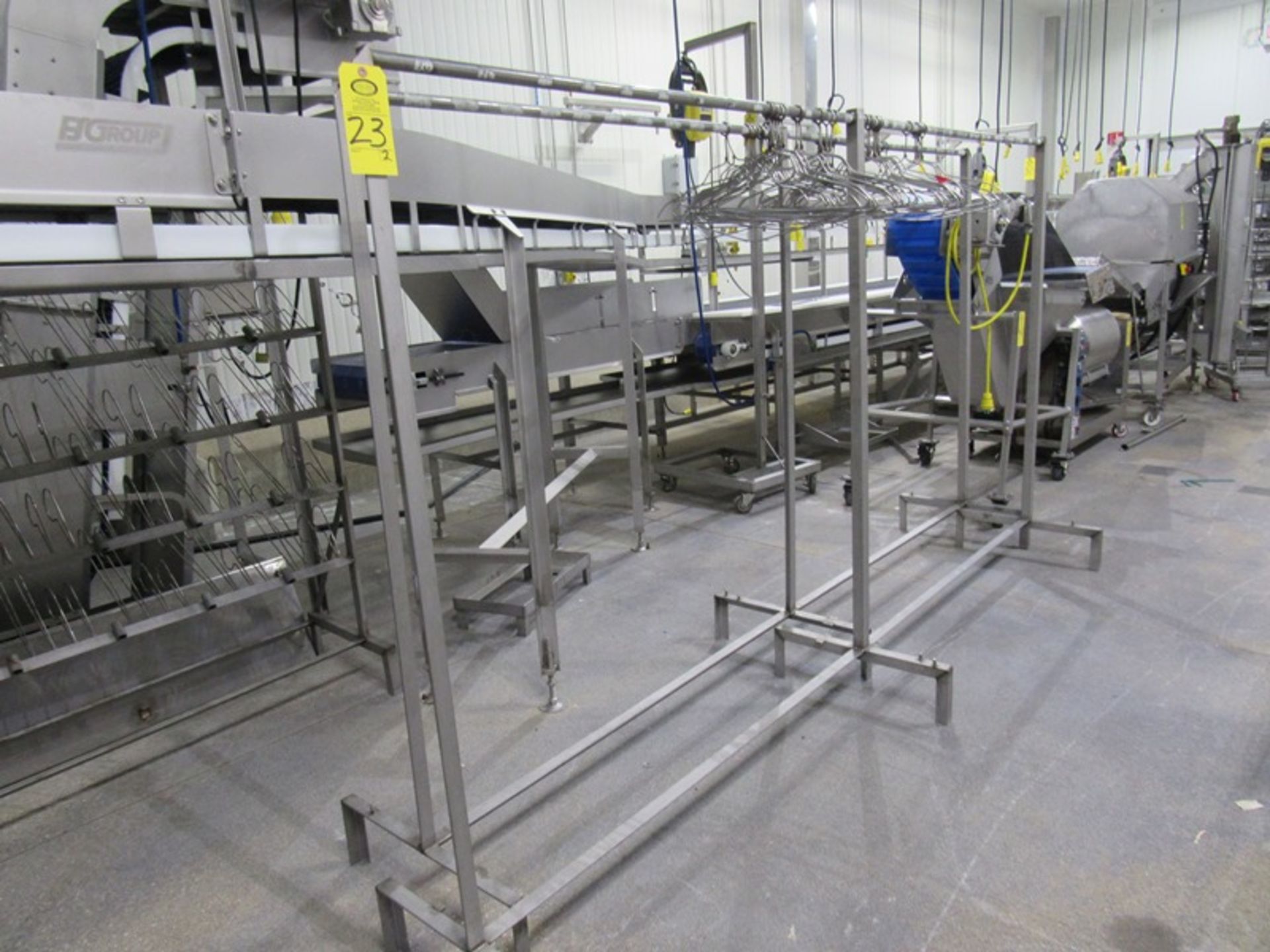 Stainless Steel Garment Rack, 24" W X 124" L X 69" T (Located inTrailer in Sandwich, IL- Loading