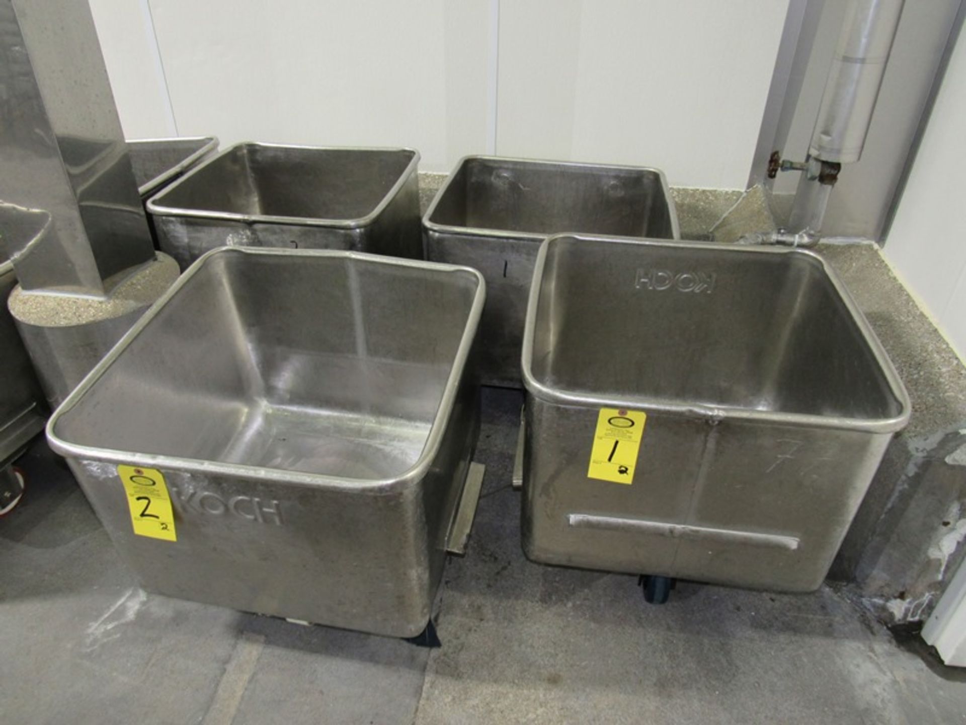 Koch Stainless Steel Dump Buggies, 400 Lb. capacity (Located in Plano, IL - Loading Fee: $10 Removal