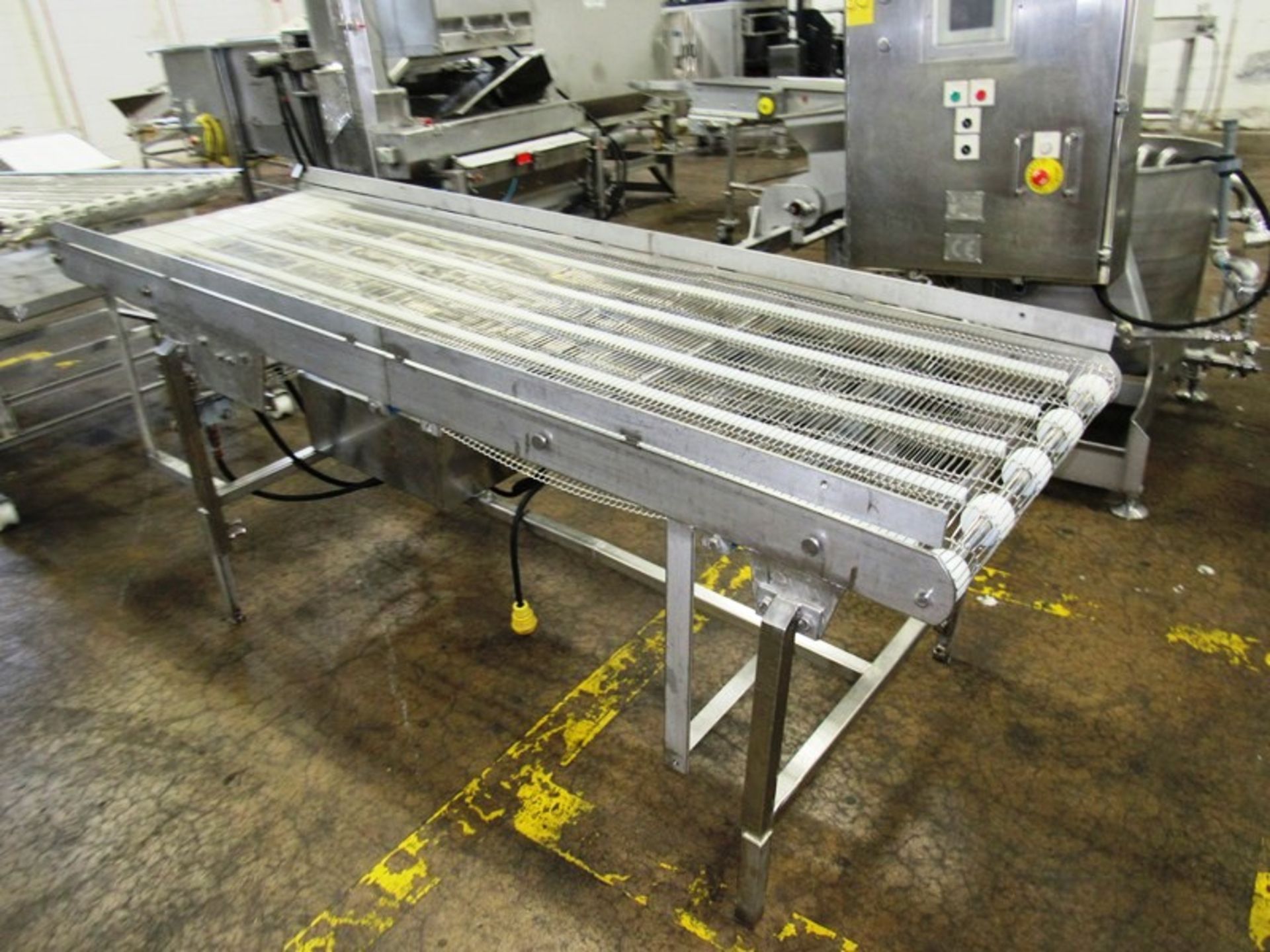 Stainless Steel Incline Conveyor, 30" W X 8' L stainless steel ladder chain belt, 30" infeed, 39" - Image 2 of 3