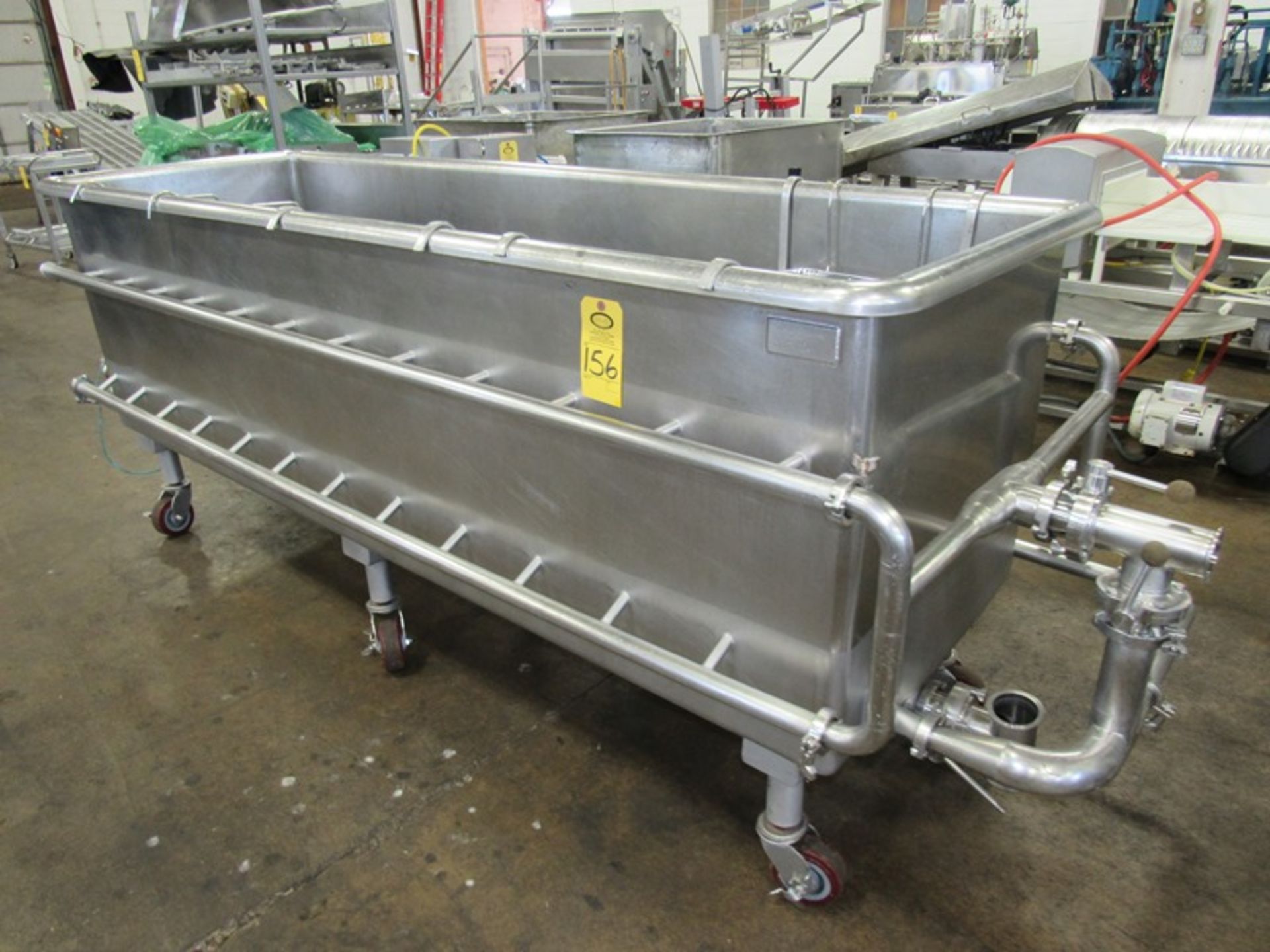 Sani-Matic Mdl. BWJ375 Stainless Steel COP Tank, 30" X 102" L X 30" D tank, 1" piping to jets, (3)