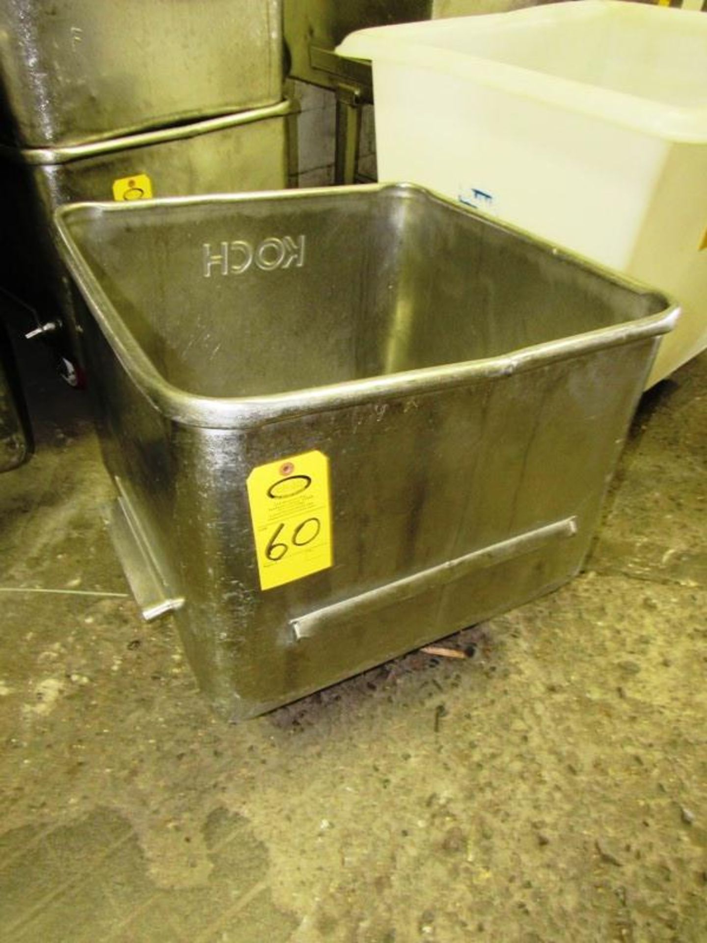 Stainless Steel Koch Dump Buggy, 400 Lb. capacity (missing 1 wheel) (Located in Plano, IL -