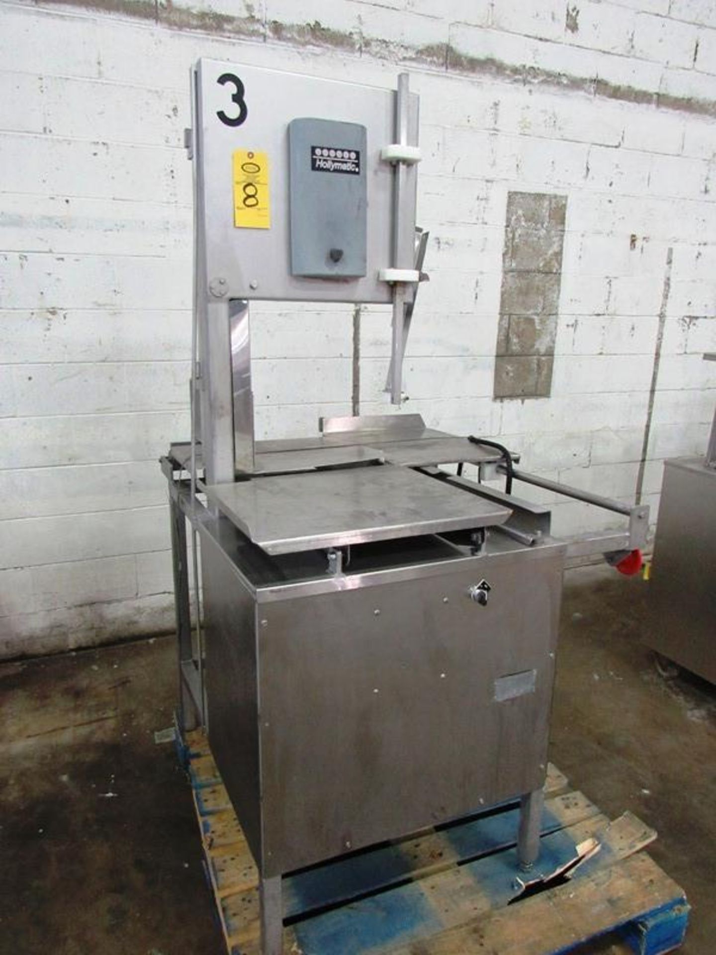 Hollymatic Mdl. HY16-5000 Stainless Steel Bandsaw, stainless steel table and head, 460 volts