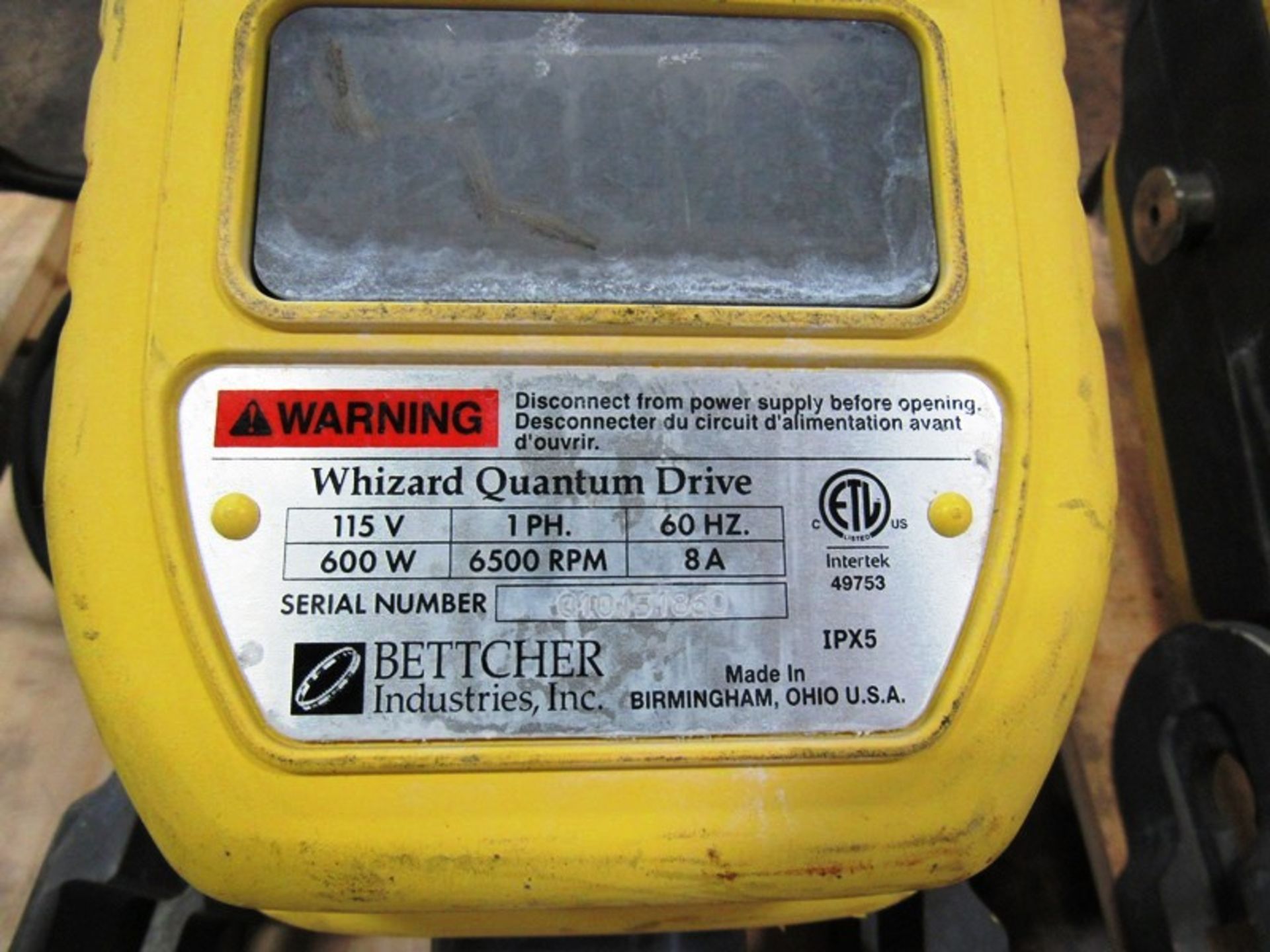 Bettcher Whizard Quantum Trimmer Drive with bracket, Ser. #Q10151860 - Image 2 of 2