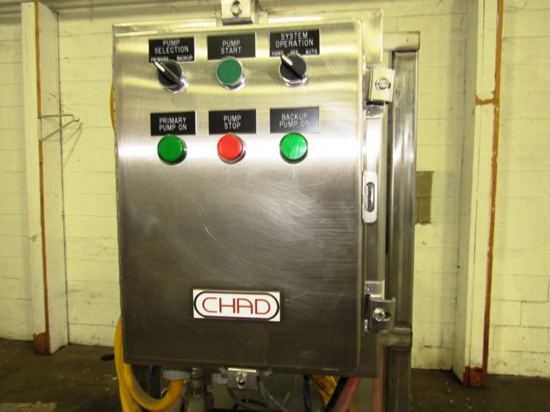 Chad Automated Wash System, 17" W X 24" L X 17" D stainless steel tank, (2) Grundfos Mdl. 1X1 1/4- - Image 4 of 9