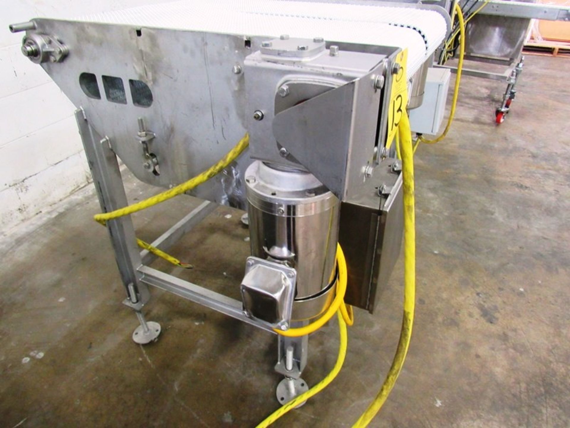 ICF Stainless Steel Double Belt Conveyor, each belt 12" W X 36" L, 1 h.p., stainless steel motor, - Image 3 of 3