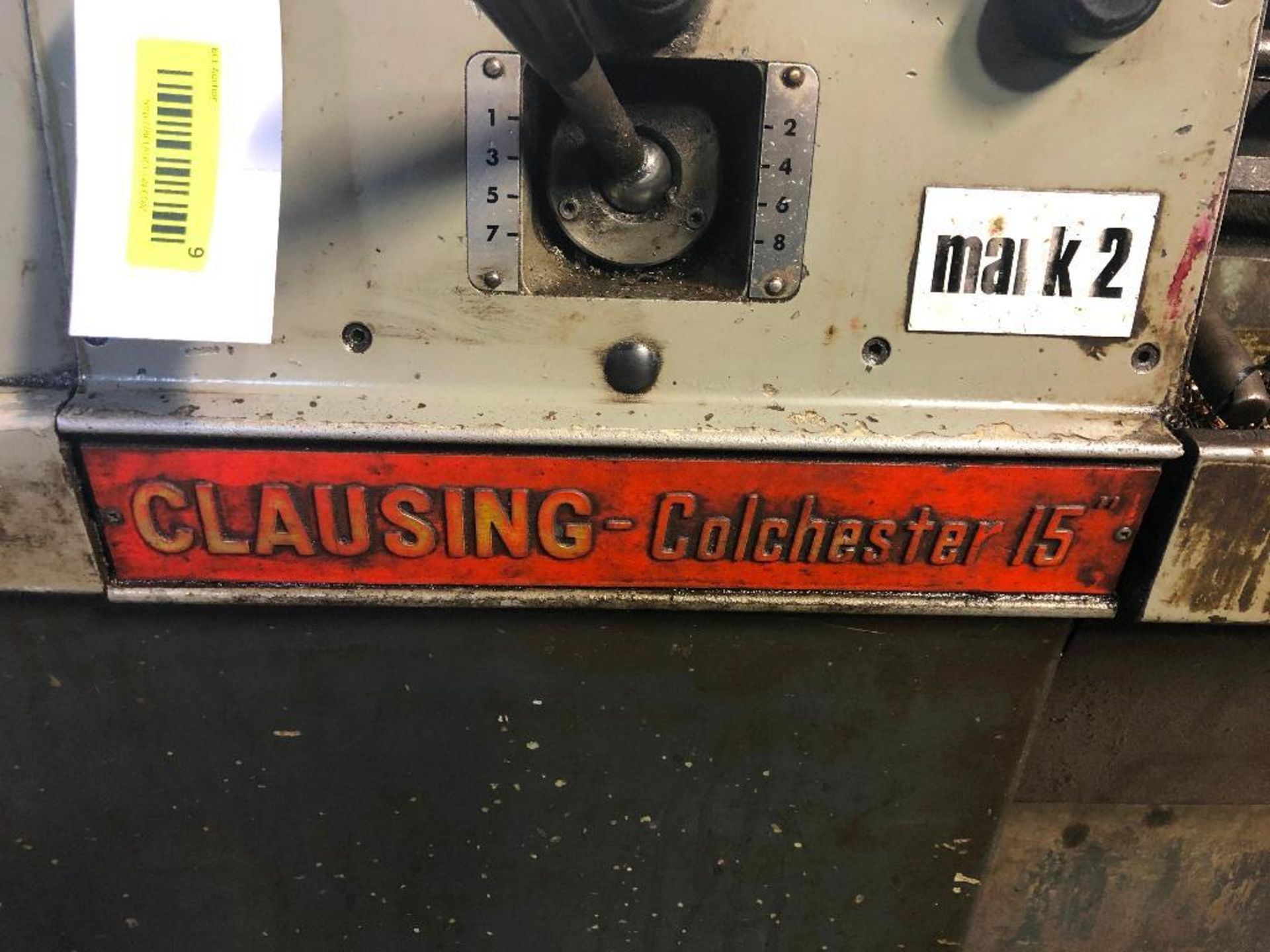 DESCRIPTION: CLAUSING COLCHESTER 15" LATHE BRAND / MODEL: CLAUSING COLCHESTER 15 ADDITIONAL INFORMAT - Image 15 of 15