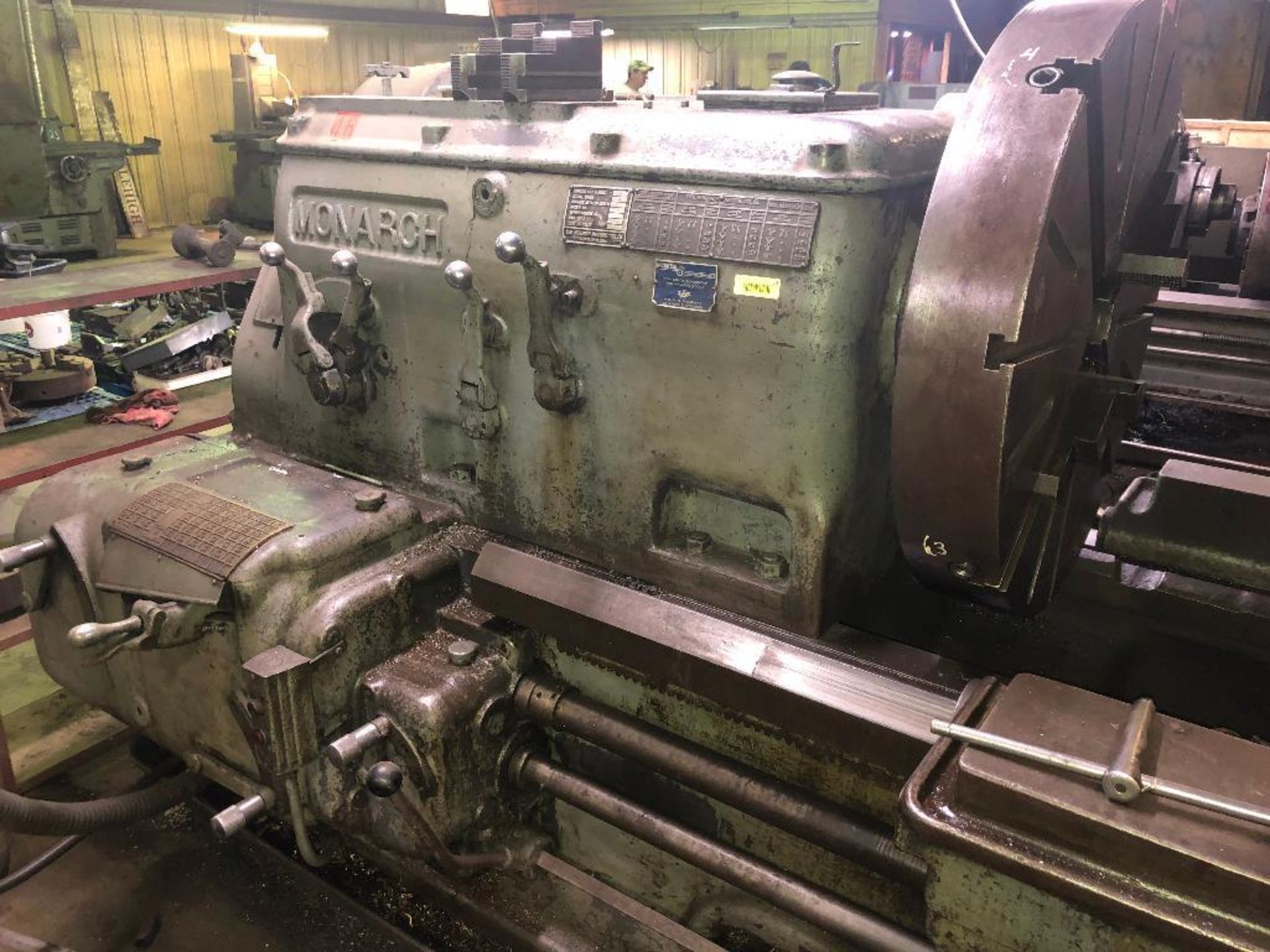 DESCRIPTION: MONARCH LATHE BRAND / MODEL: MONARCH ADDITIONAL INFORMATION: 36" SWING, 108" CENTERS, 6 - Image 3 of 17