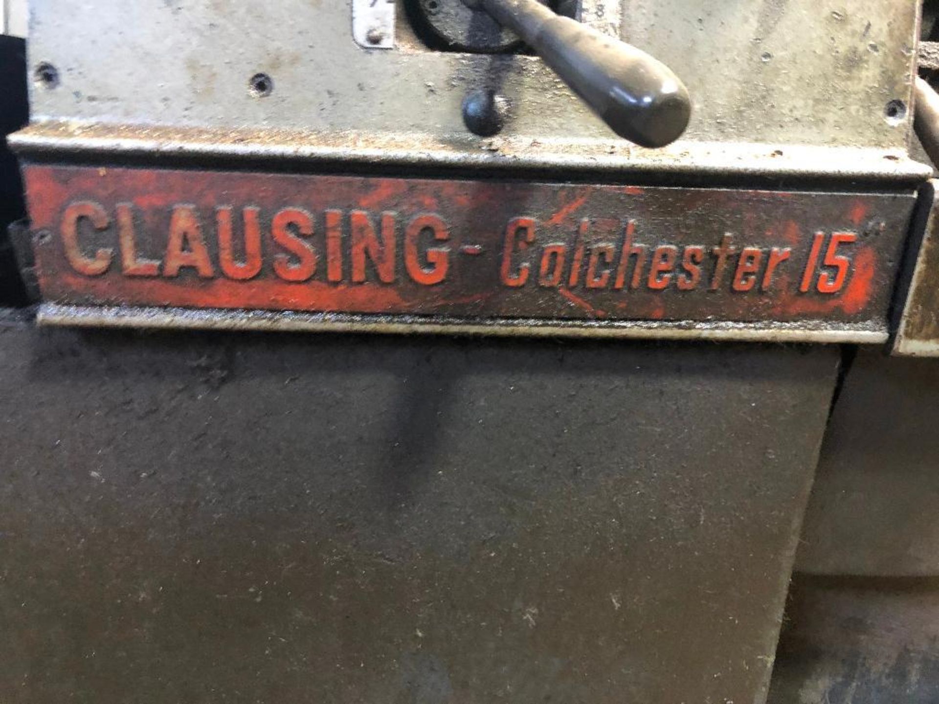 DESCRIPTION: CLAUSING COLCHESTER 15" LATHE BRAND / MODEL: CLAUSING COLCHESTER 15 ADDITIONAL INFORMAT - Image 3 of 9