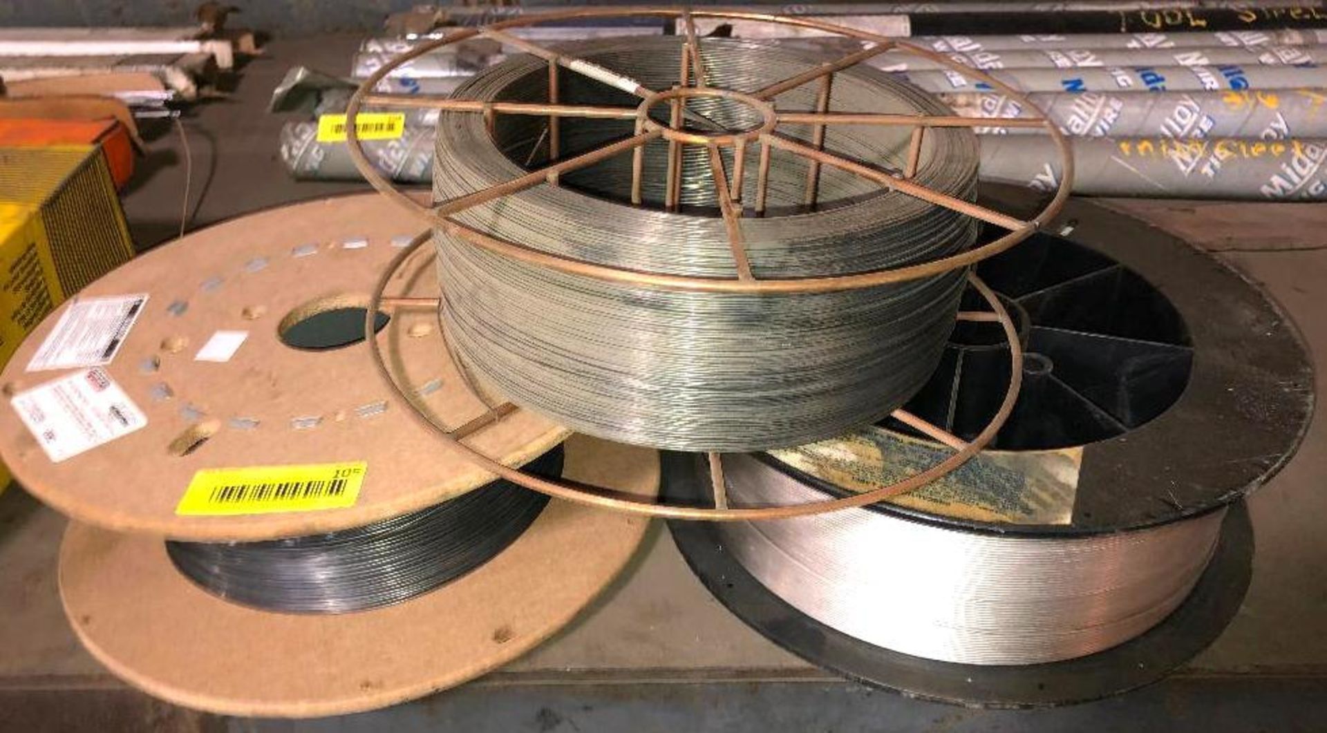 DESCRIPTION: (3) ASSORTED ROLLS OF HEAVY DUTY WELDING WIRE. ADDITIONAL INFORMATION: SEE ADDITIONAL P