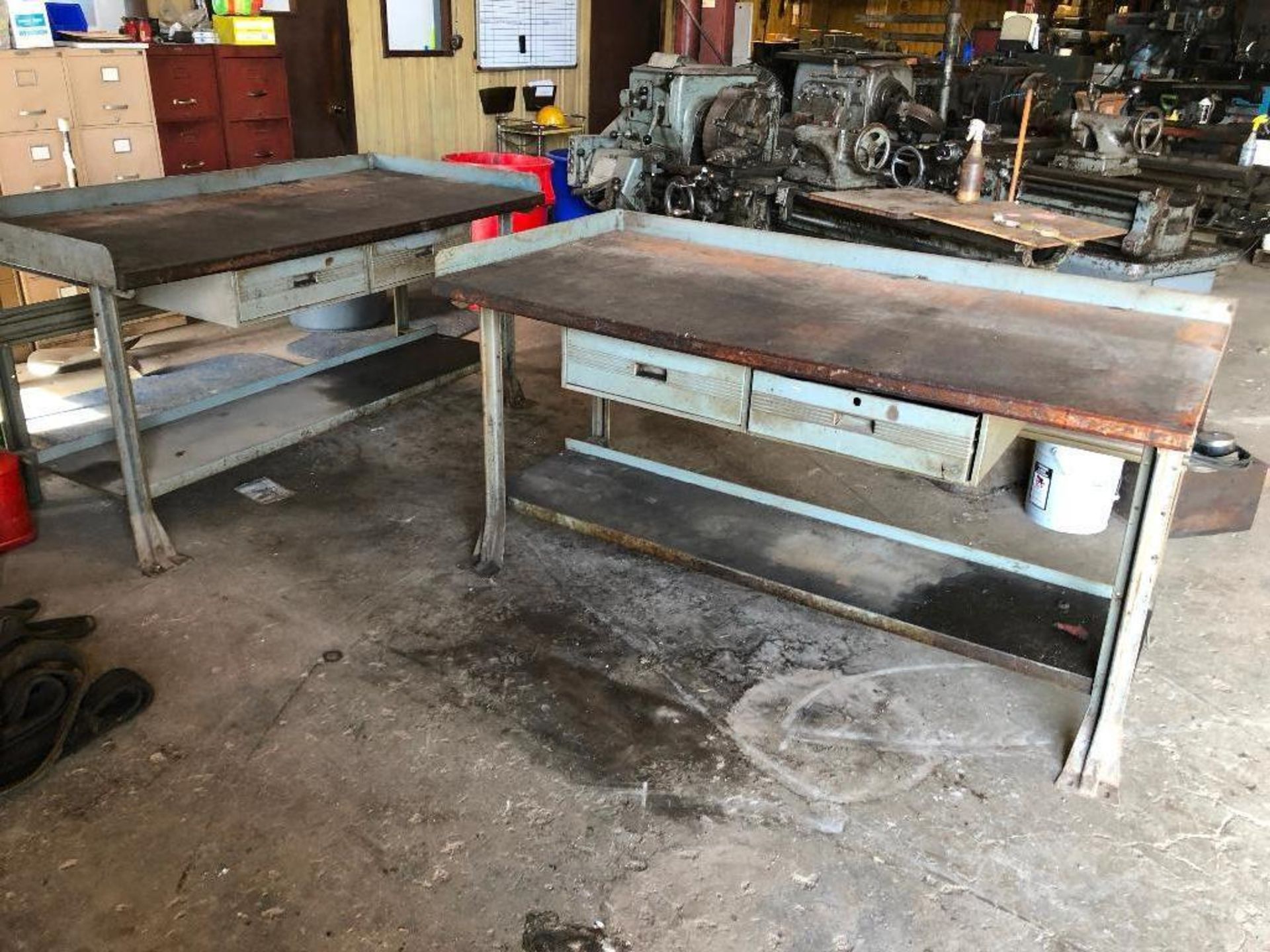 DESCRIPTION: (3) 72" X 30" METAL FABRICATION / WORK TABLES. ADDITIONAL INFORMATION: NO CONTENTS INCL