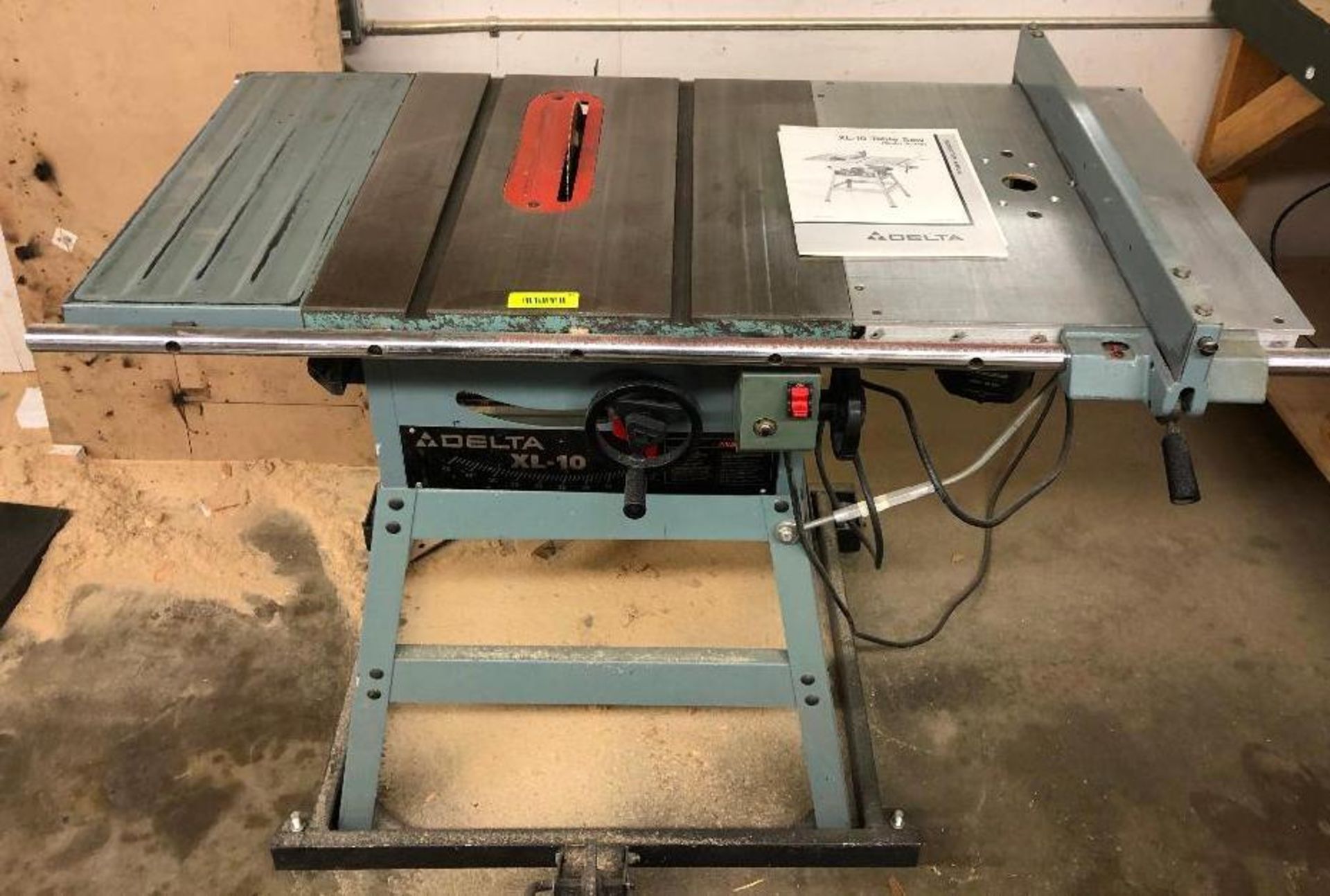 DESCRIPTION DELTA XL-10 TABLE SAW BRAND/MODEL DELTA 36-380 LOCATION TOOL ROOM QUANTITY 1