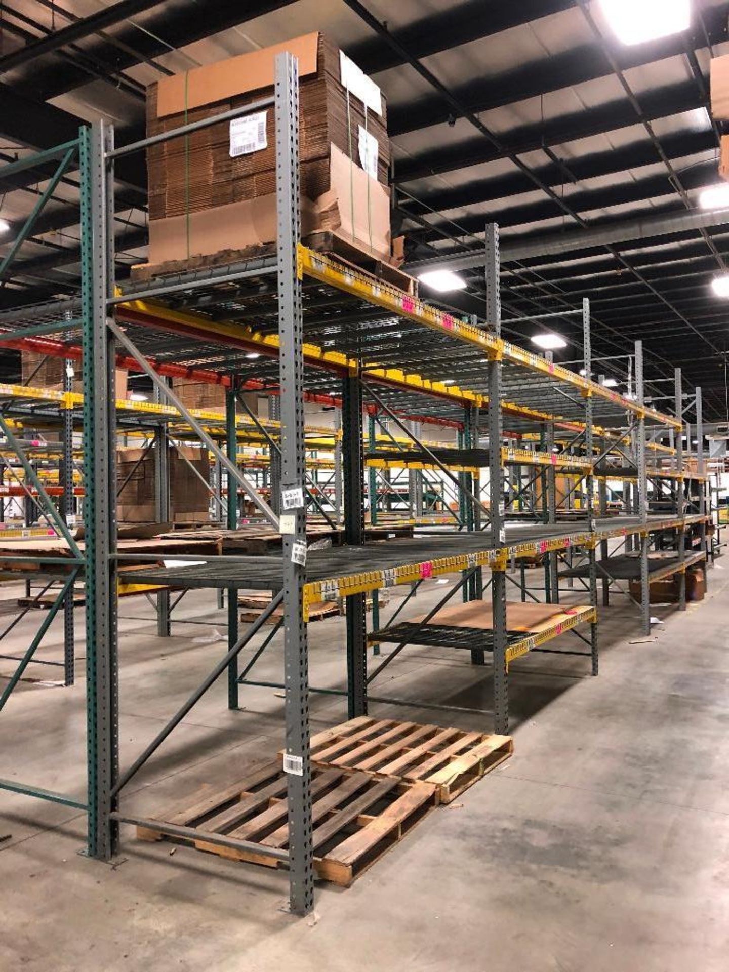 DESCRIPTION (13) SECTIONS OF 12 FT X 8 FT PALLET RACKING ADDITIONAL INFORMATION INCLUDES: (15) 12 FT