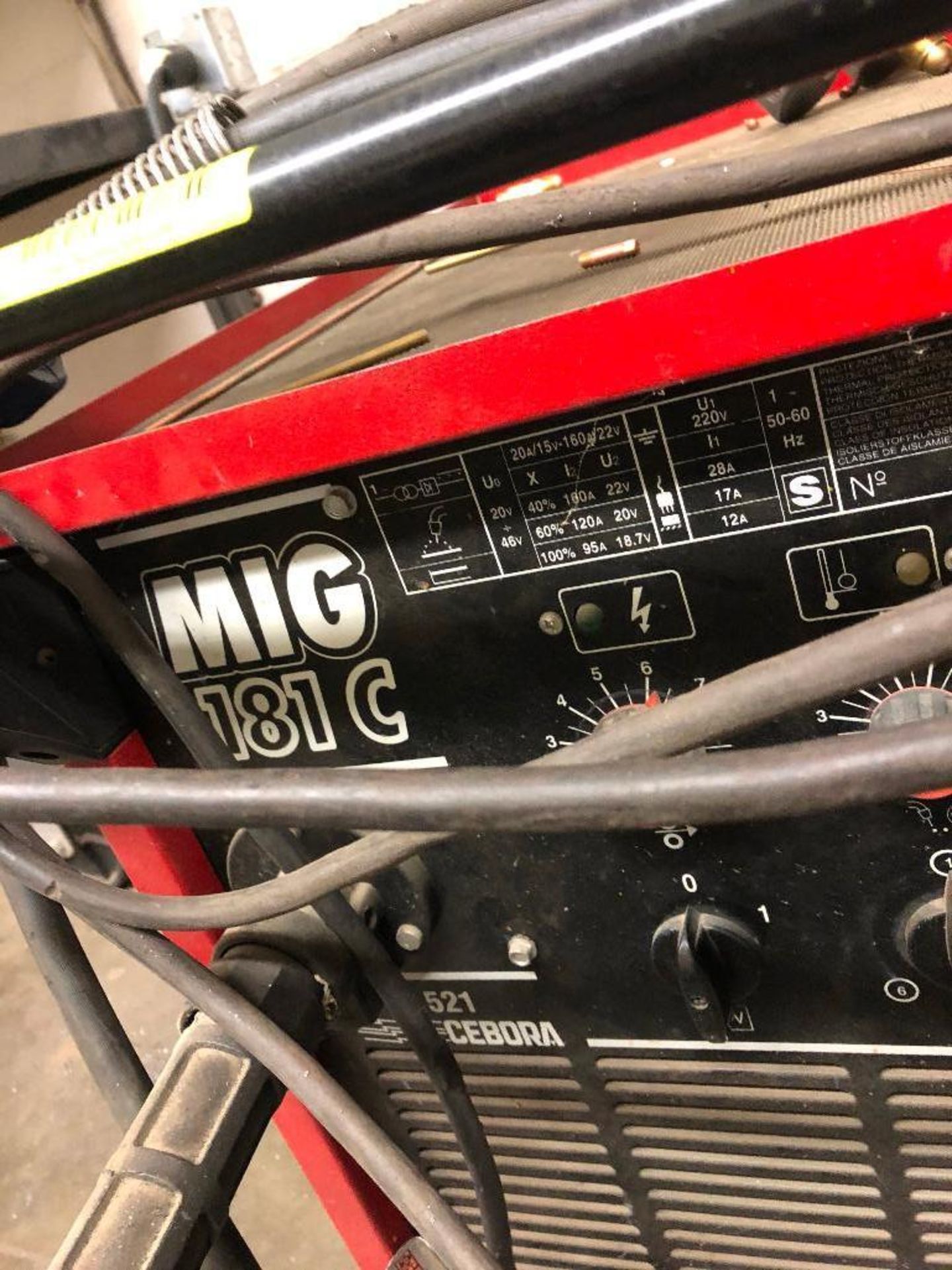 DESCRIPTION DAYTONA MIG 181C INTEGRATED MIG WELDER BRAND/MODEL DAYTONA ADDITIONAL INFORMATION 160 AM - Image 5 of 7