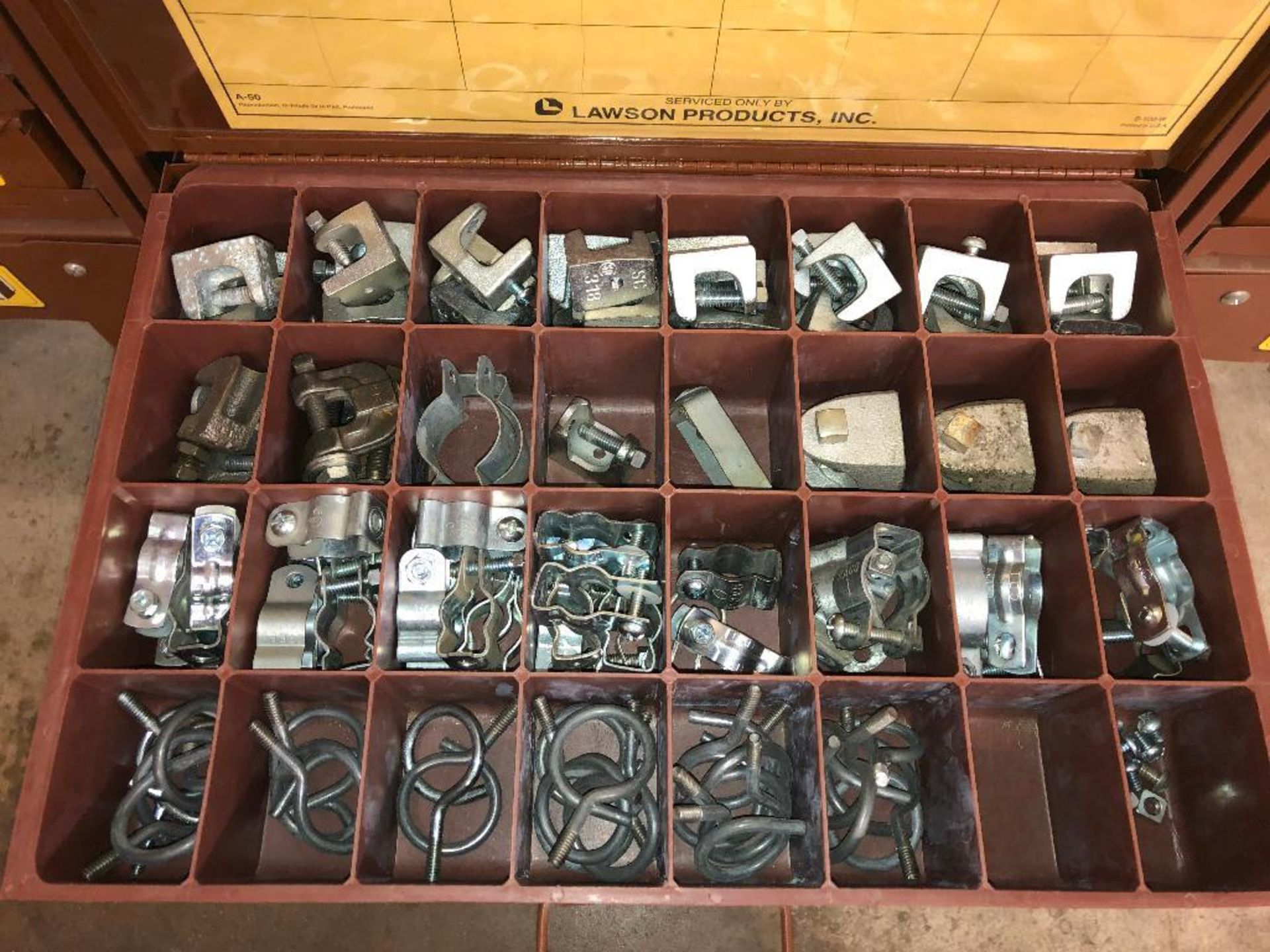 DESCRIPTION LAWSON HARDWARE/PARTS ORGANIZER W/ CONTENTS (SEE ADDITIONAL PHOTOS) LOCATION TOOL ROOM: - Image 13 of 13