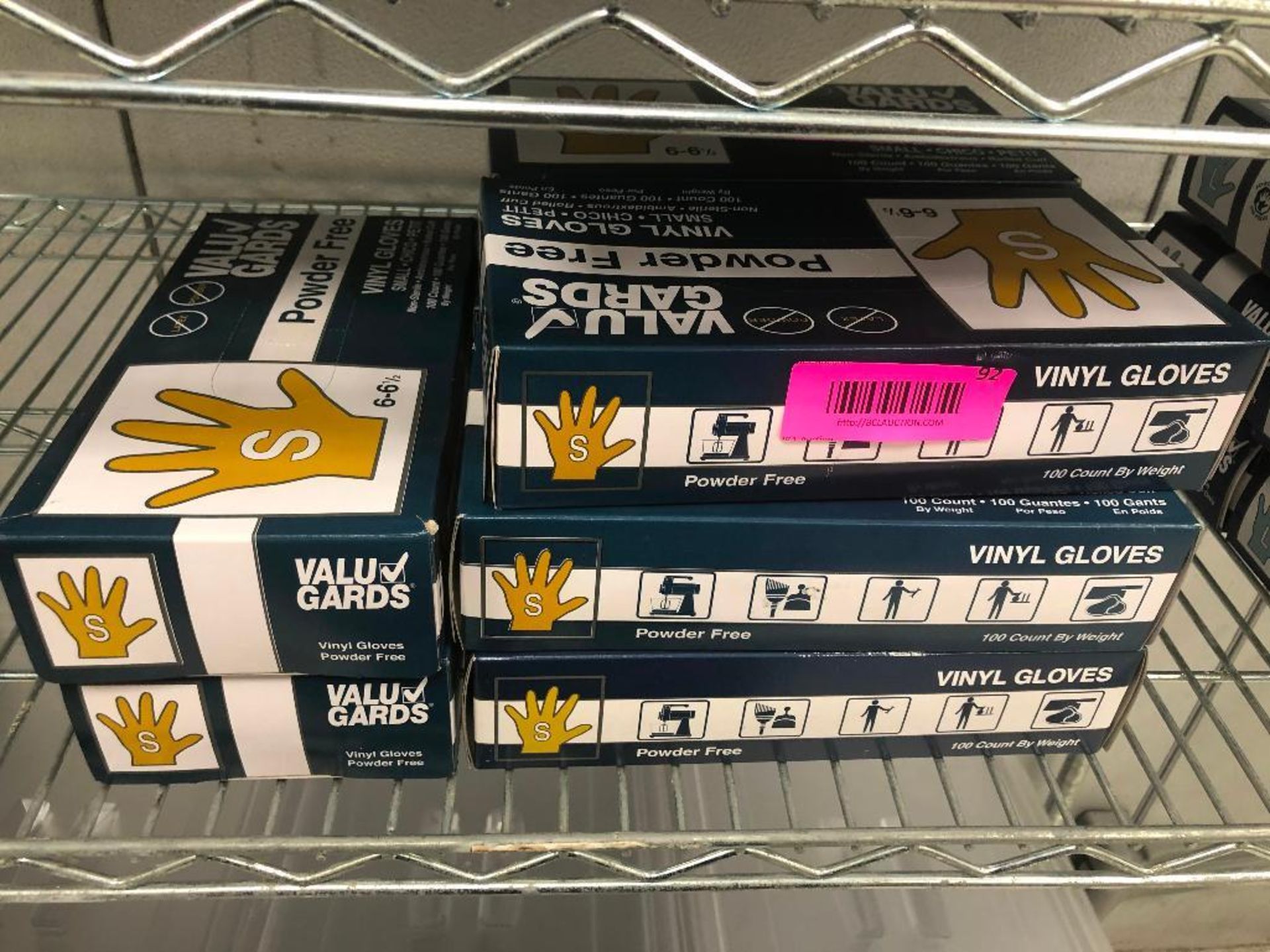 DESCRIPTION: (8) BOXES OF VALVU GARDS VINYL GLOVES - S BRAND / MODEL: VALU GARDS LOCATION: KITCHEN T - Image 2 of 2