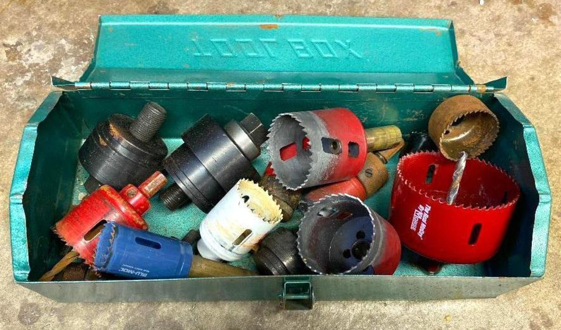 DESCRIPTION VARIOUS HOLE SAW BITS LOCATION BASEMENT THIS LOT IS ONE MONEY QUANTITY 1