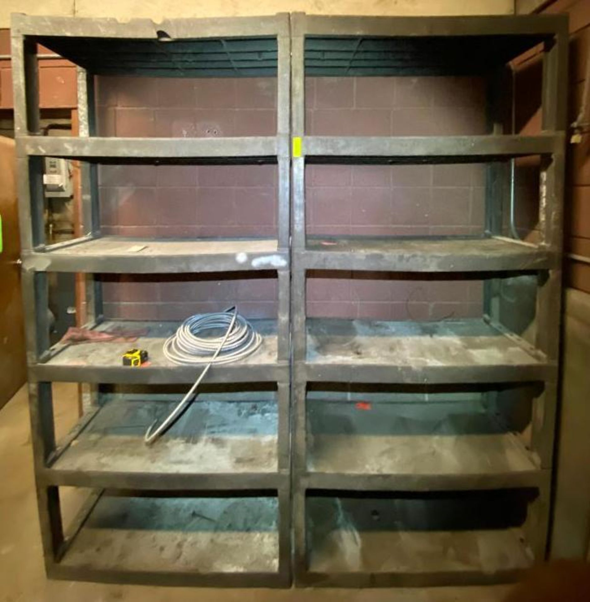 DESCRIPTION (2) 40" X 18" X 90" PLASTIC SHELVING UNIT LOCATION D THIS LOT IS SOLD BY THE PIECE QUANT