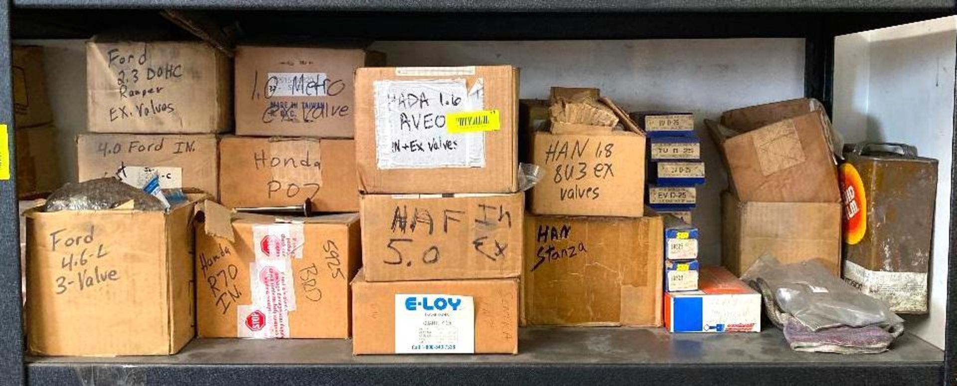 DESCRIPTION CONTENTS OF SHELF (ASSORTED AUTO VALVES) LOCATION E THIS LOT IS ONE MONEY QUANTITY 1