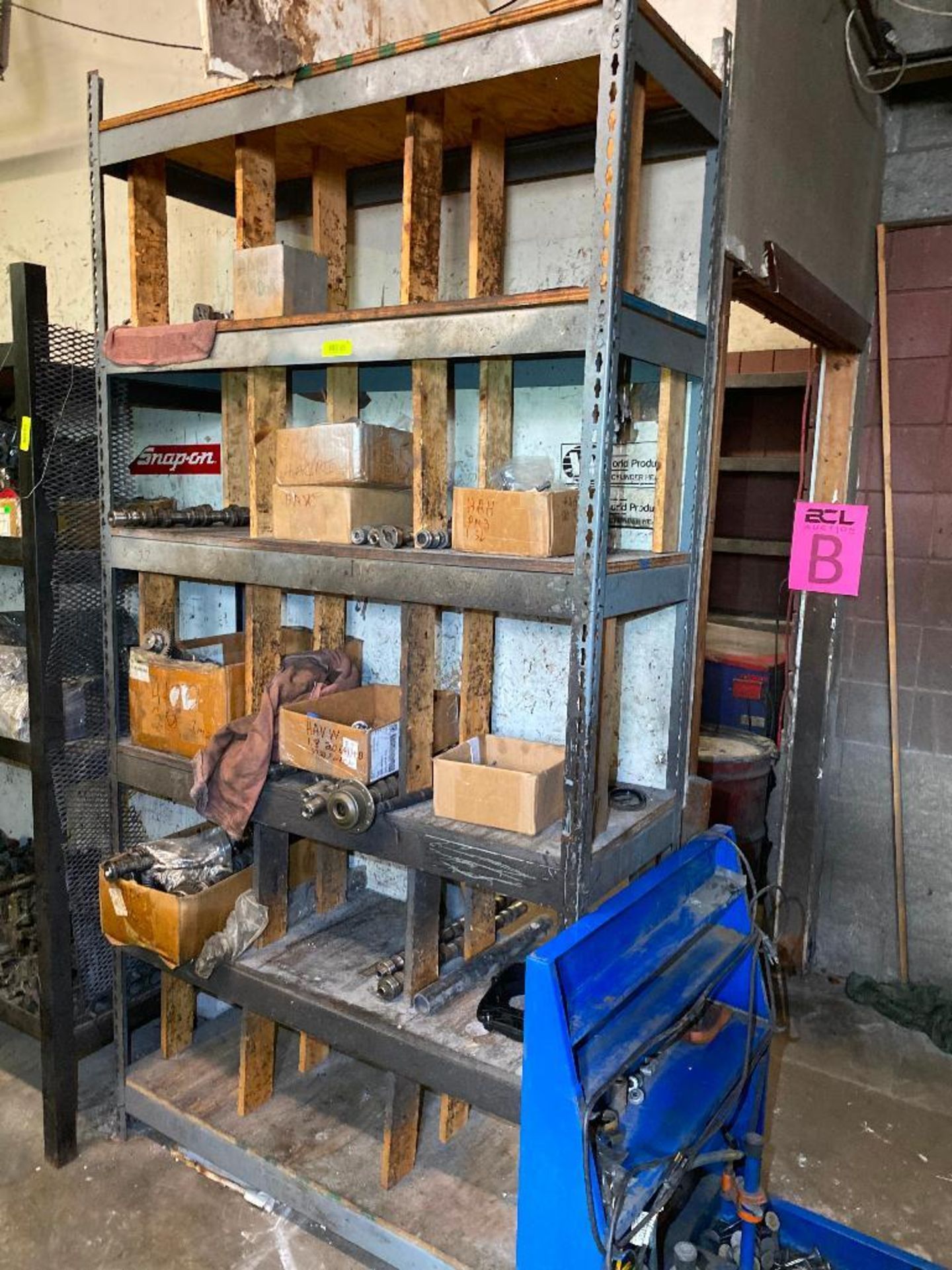 DESCRIPTION 48" X 16" X 96" STEEL SHELVING UNIT W/ CONTENTS INCLUDED LOCATION A THIS LOT IS ONE MONE - Image 2 of 7