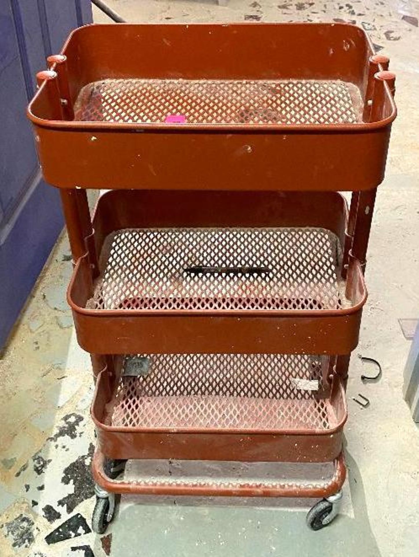 DESCRIPTION (2) 16" X 12" X 30" 3-TIER RACK ON CASTERS LOCATION BASEMENT: TOOL ROOM THIS LOT IS SOLD