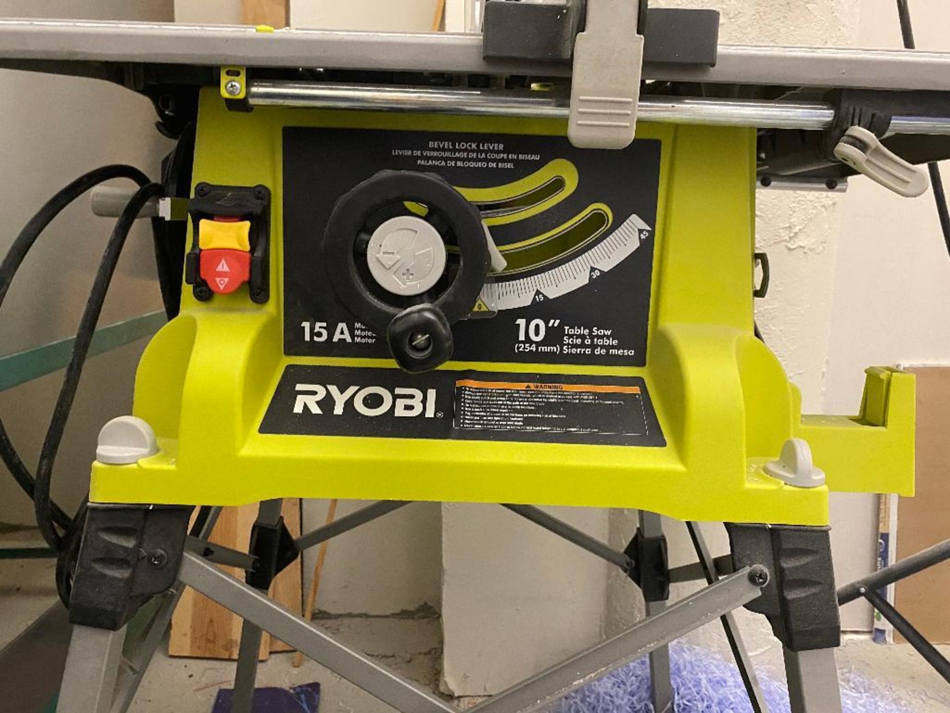 DESCRIPTION RYOBI 15 AMP 10-IN TABLE SAW WITH STAND BRAND/MODEL RYOBI RTS21G ADDITIONAL INFORMATION - Image 3 of 5