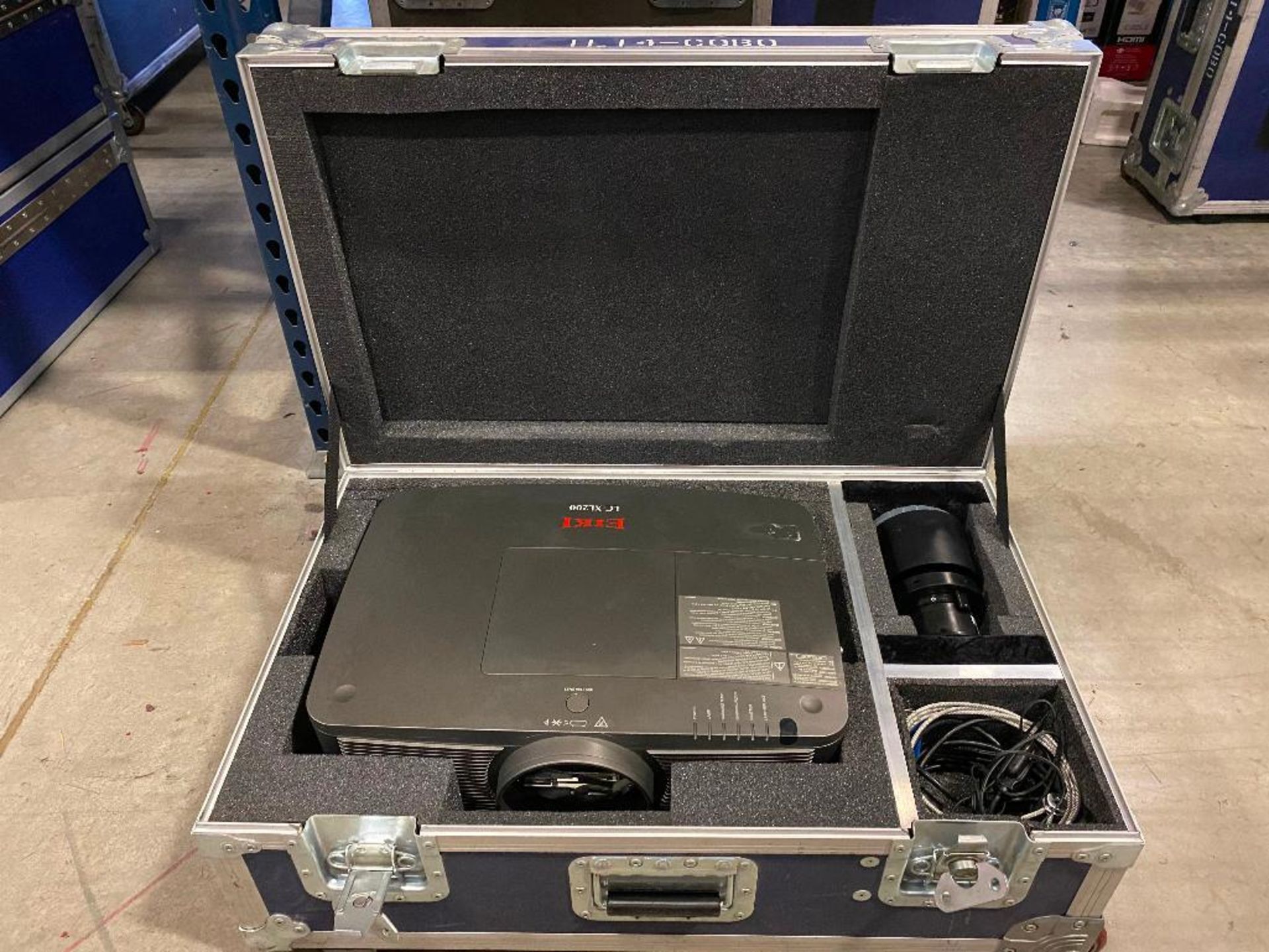DESCRIPTION EIKI LC-X80 XGA LCD PROJECTOR WITH ROAD TRANSPORT BOX AND ACCESSORIES AS SHOWN BRAND/MOD - Image 2 of 3