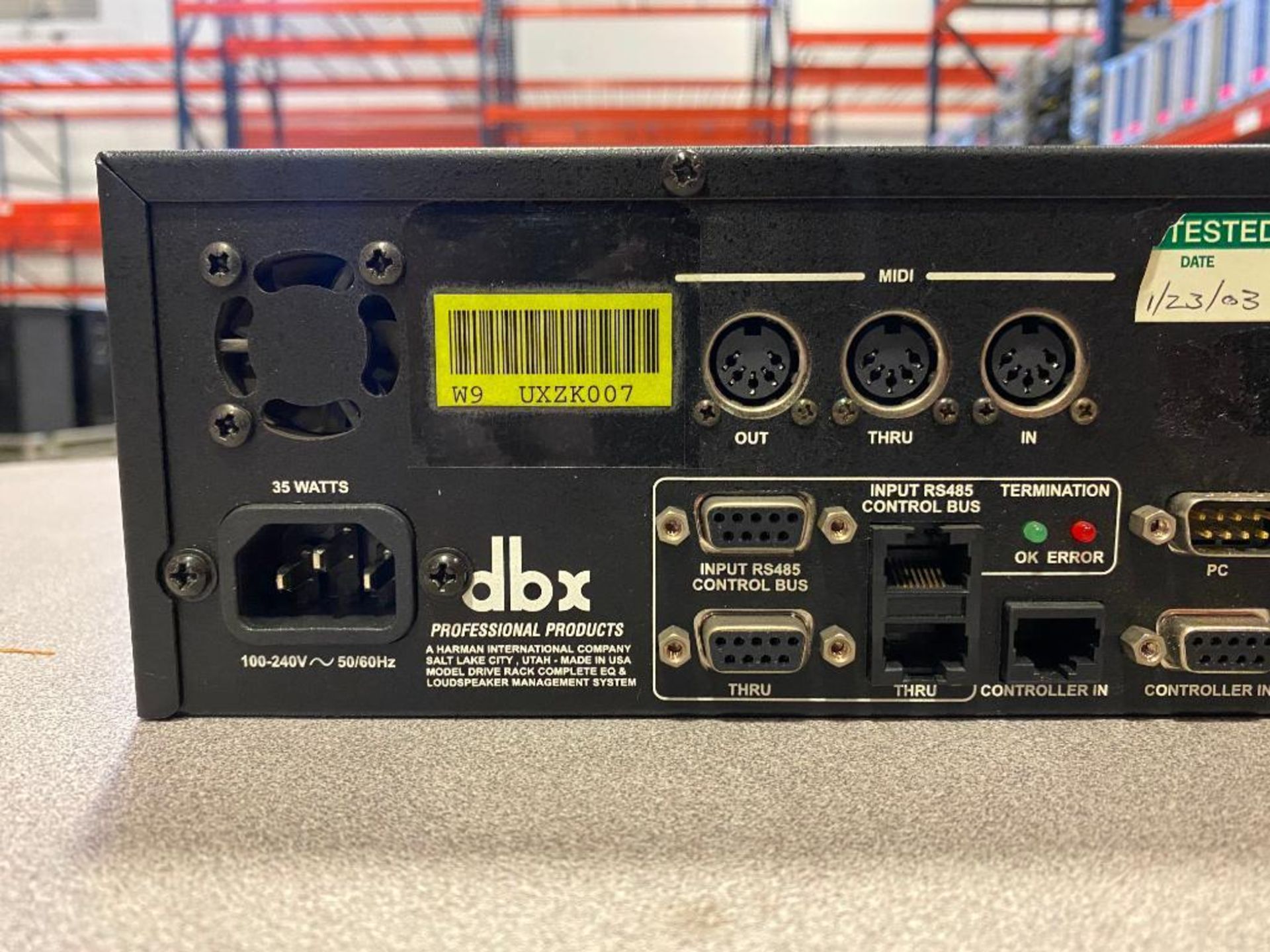 DESCRIPTION EQUALIZER AND LOUD SPEAKER CONTROL SYSTEM BRAND/MODEL DBX 482 QUANTITY: X BID 1 - Image 5 of 6