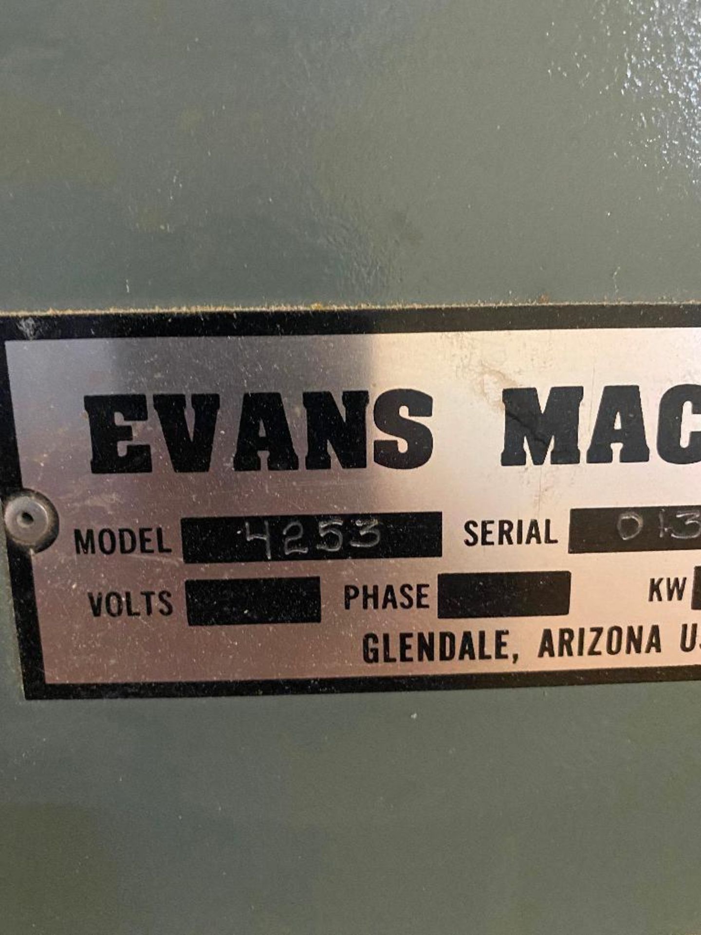 DESCRIPTION: EVANS MACHINERY 4253 SEMI-AUTOMATIC INDEX TABLE BRAND/MODEL: EVANS MACHINERY ADDITIONAL - Image 9 of 11