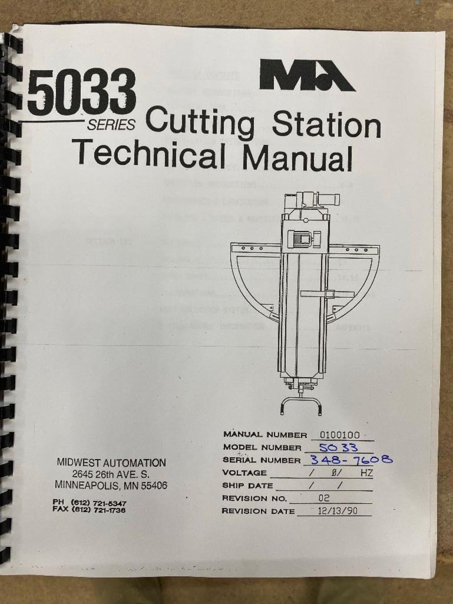 DESCRIPTION: MIDWEST AUTOMATION 5033 CUTTING STATION BRAND/MODEL: MIDWEST AUTOMATION ADDITIONAL INFO - Image 21 of 27