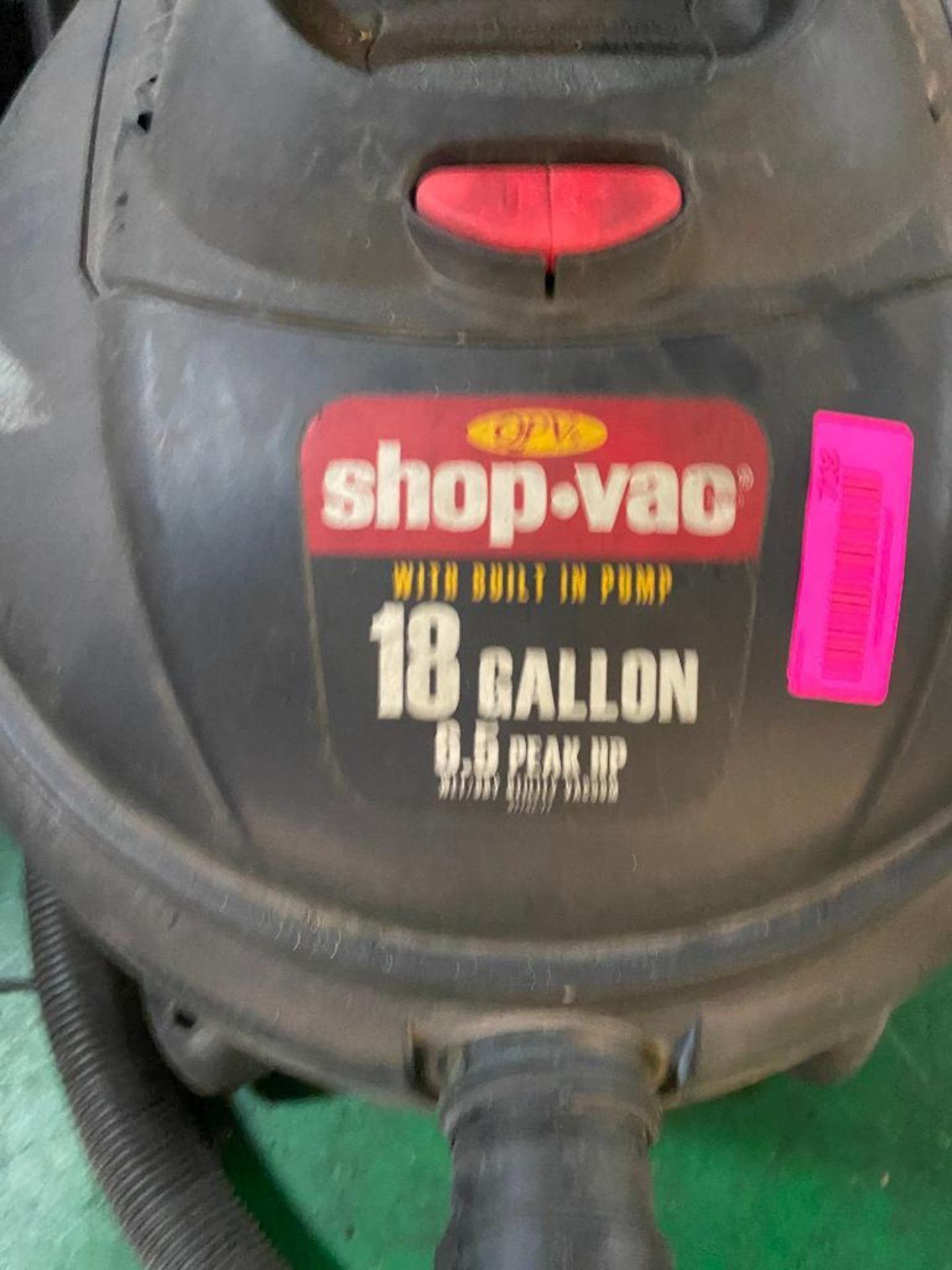 DESCRIPTION: SHOP VAC 18 GALLON WET/DRY VACUUM QTY: 1 - Image 2 of 2