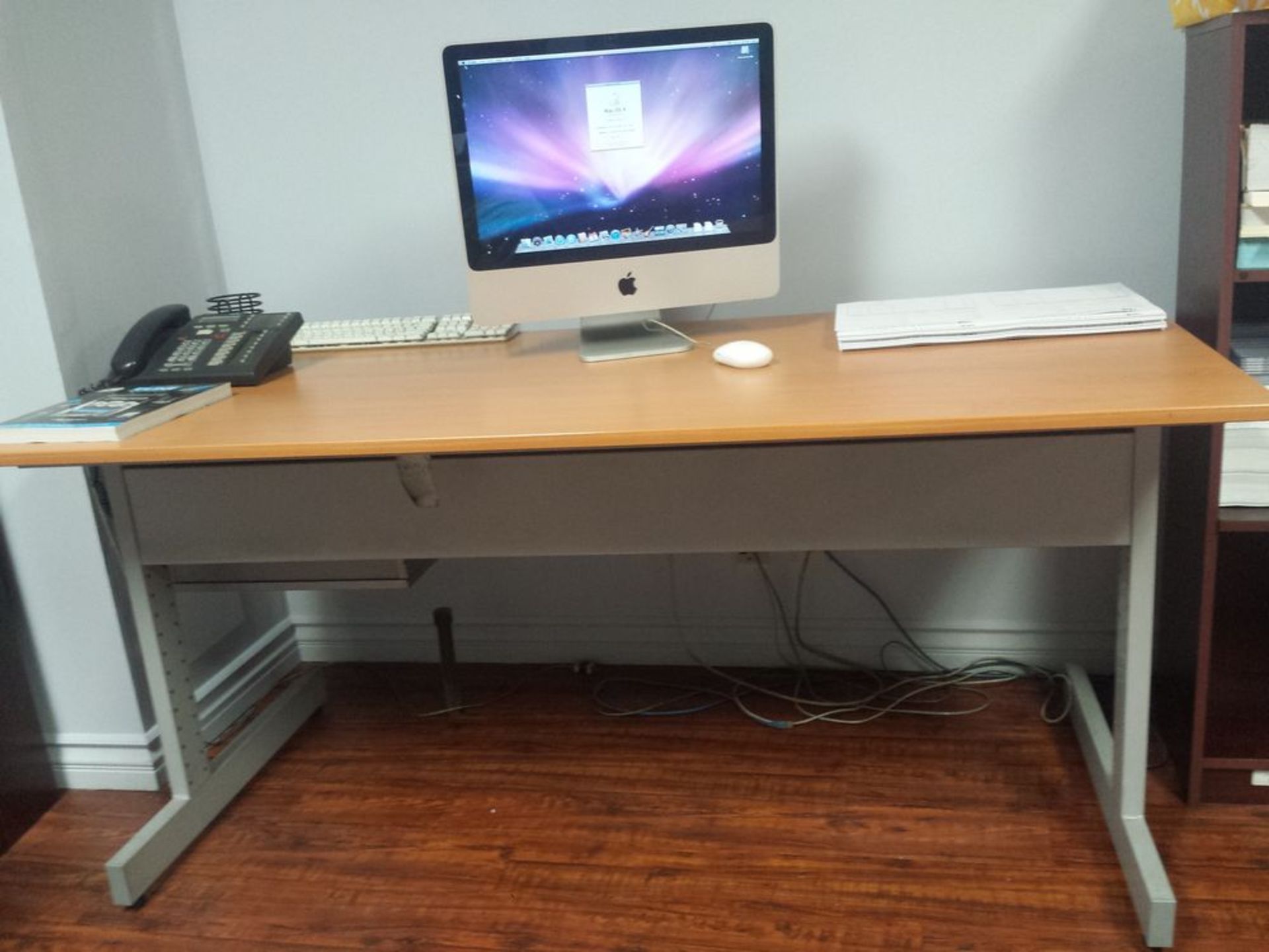 Desk and Apple Computer