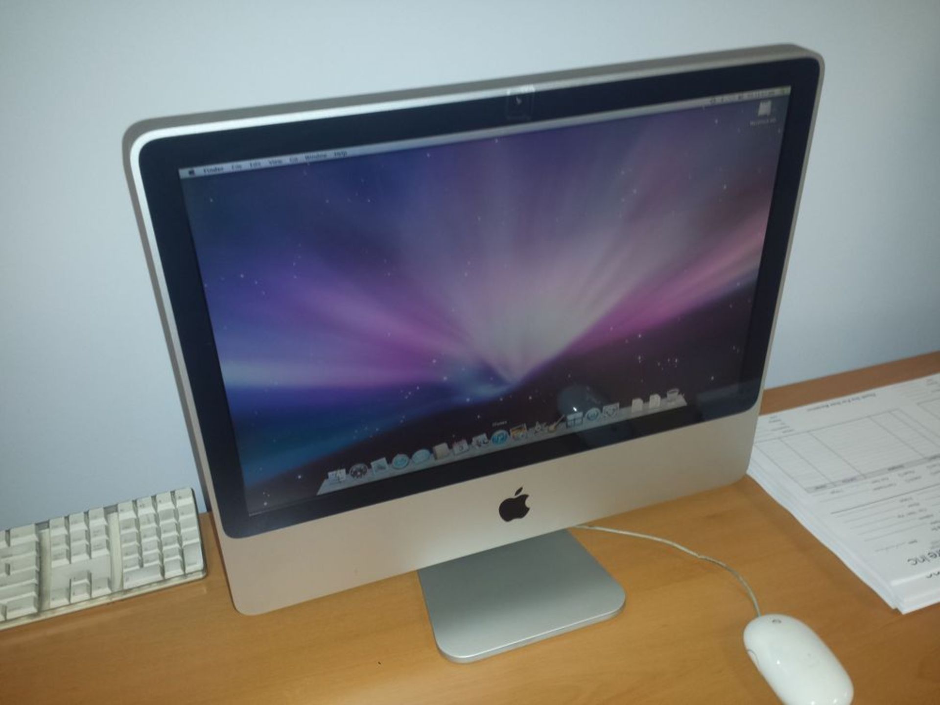 Desk and Apple Computer - Image 2 of 3