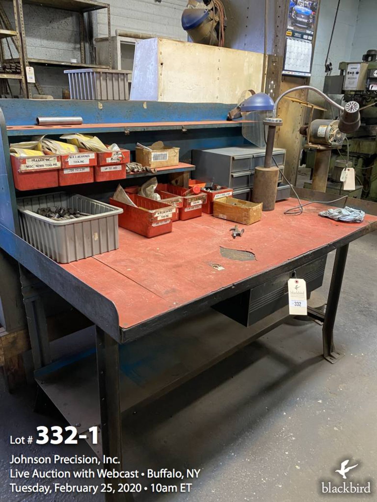 Workbench with mills, hardware and countersink drills