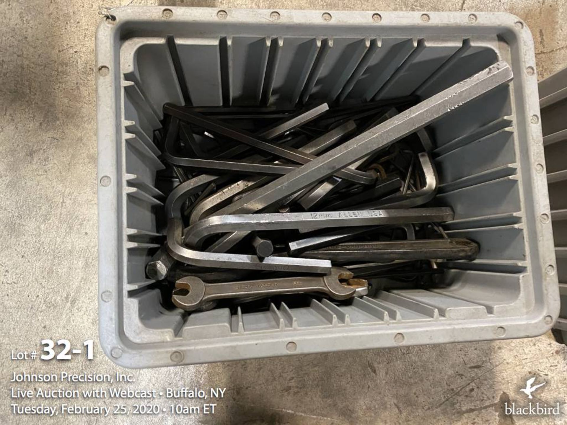 Bin of allen wrenches (on floor)