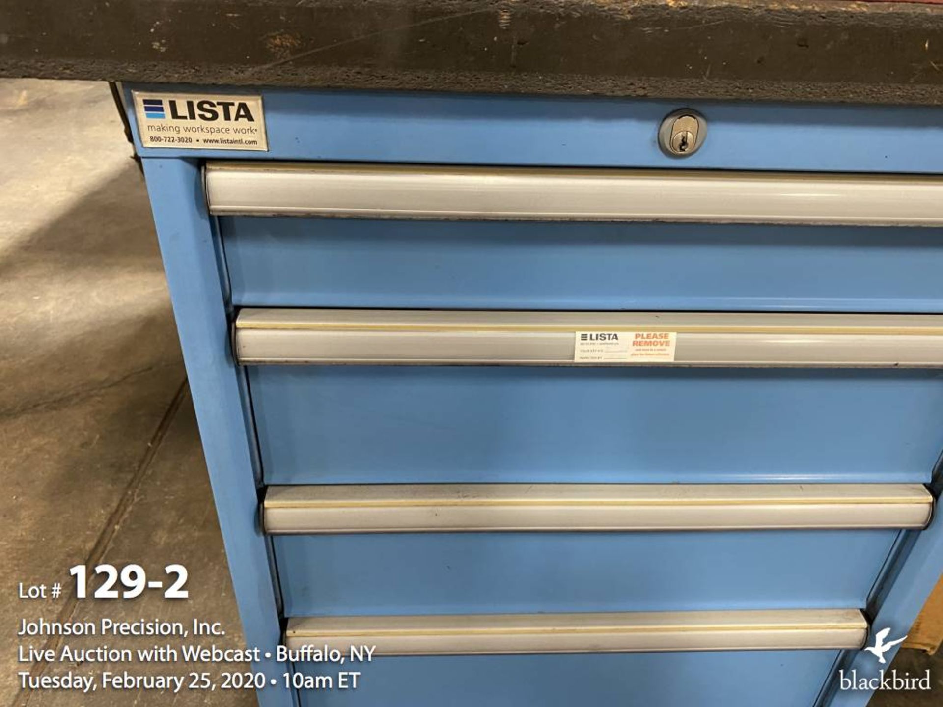 Lista 72" x 30" x 35" H with back hutch shelf, steel workbench - Image 2 of 4