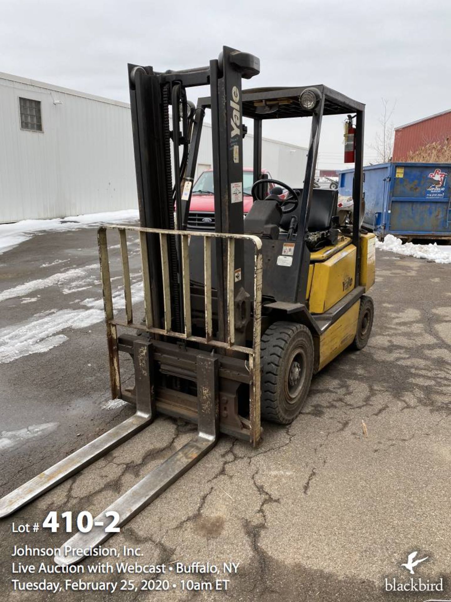 Yale 5000 lb propane forklift DELAYED REMOVAL 3/14 - Image 2 of 13