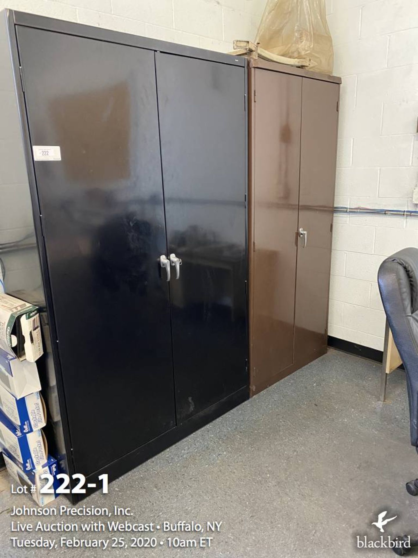 Lot- (2) Steel cabinets