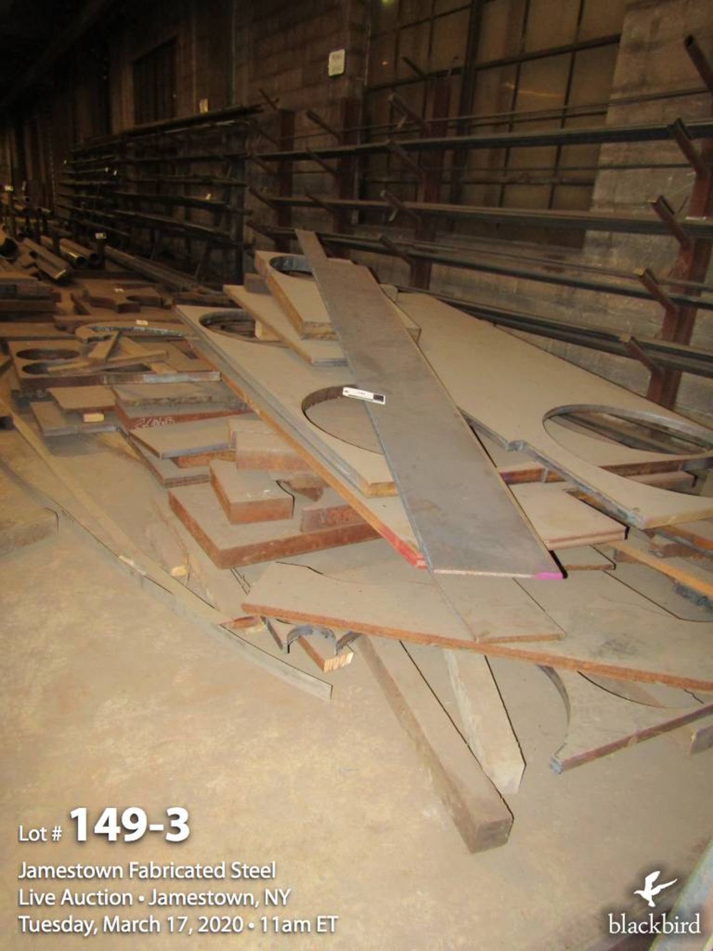 Steel plate on floor 1" to 3" assorted sizes - Image 4 of 4