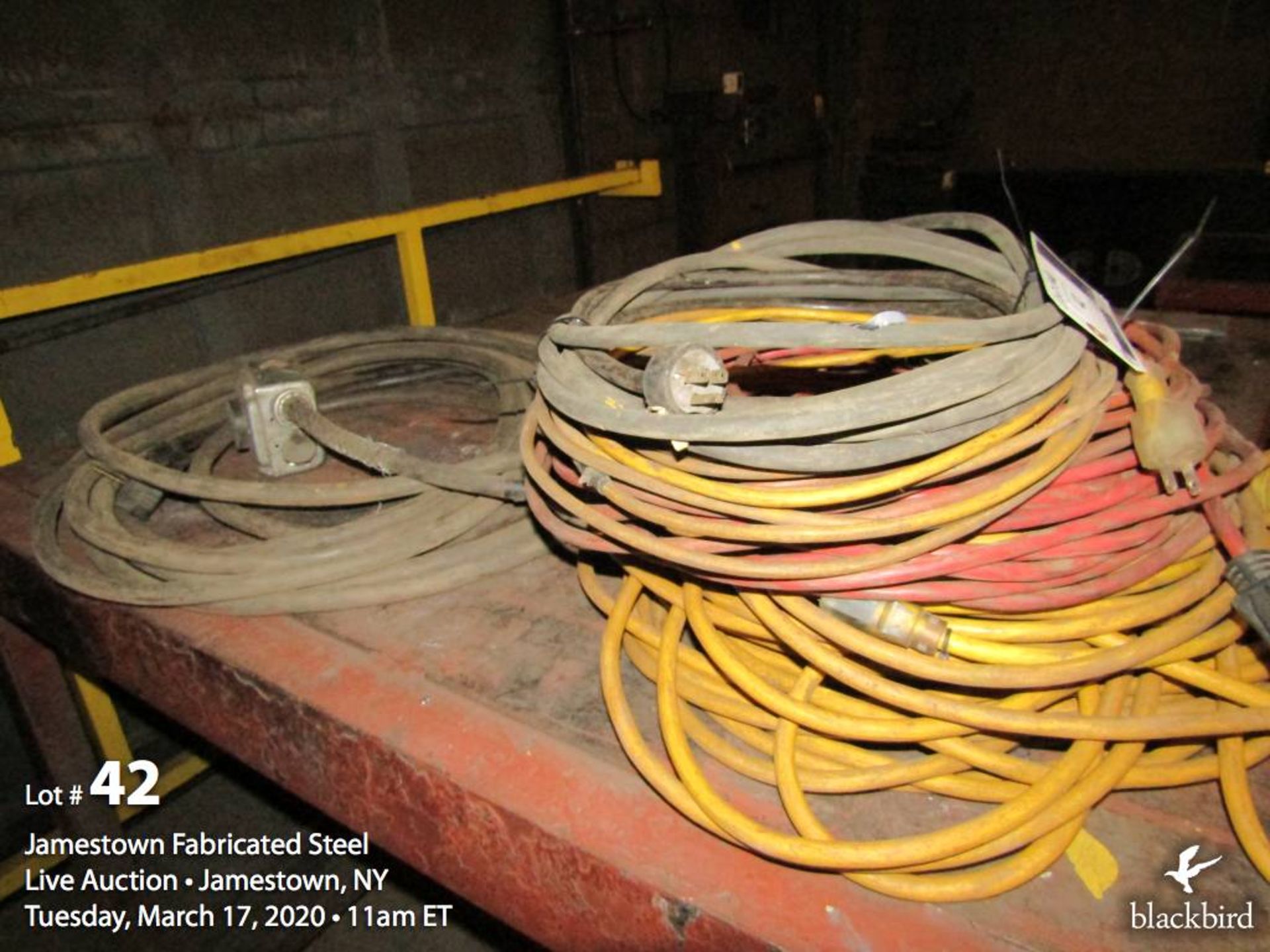 Lot of extesion cords approx. 400' 120v.& 220v.