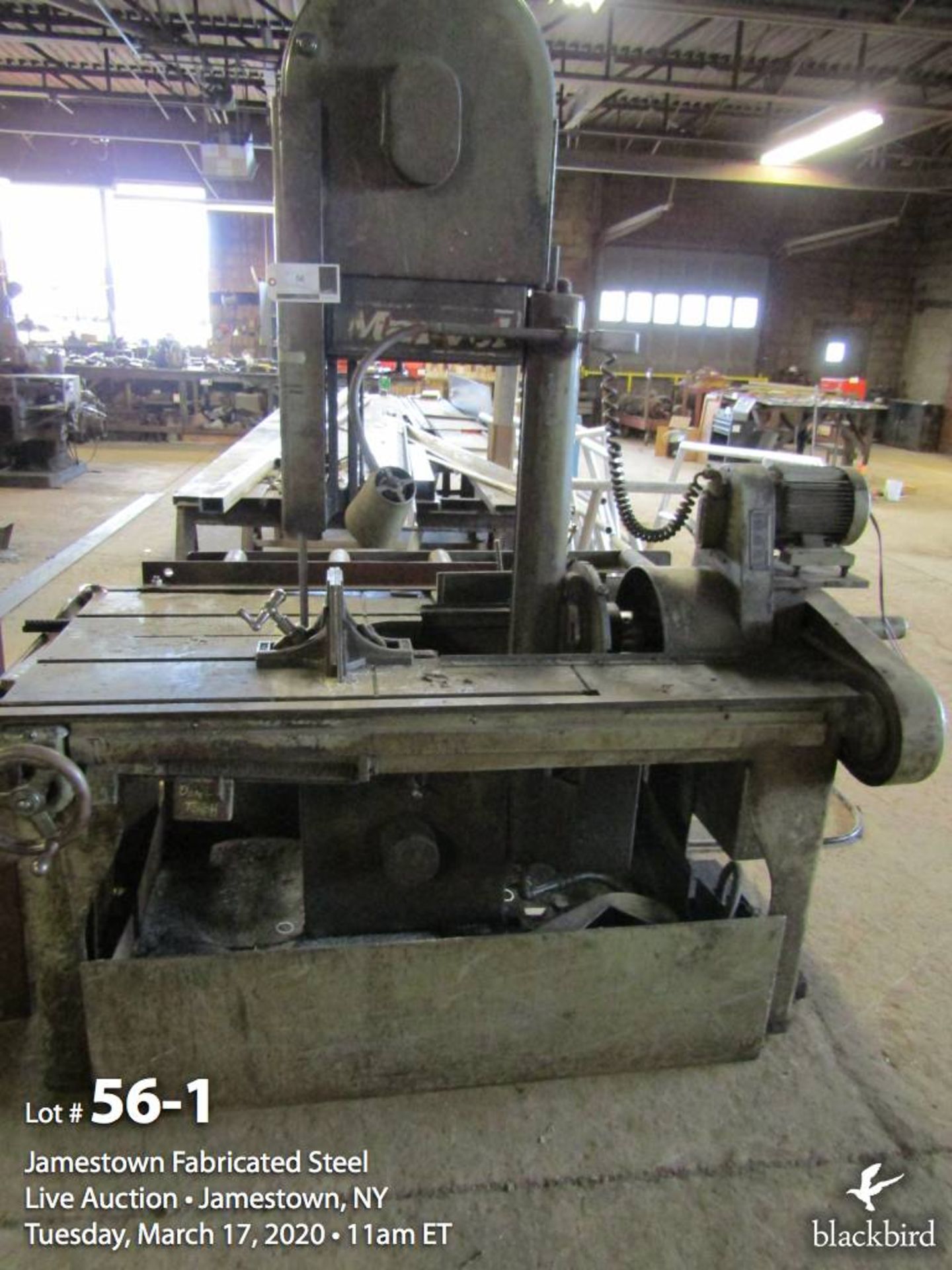 Marvel belt driven band saw 6 speed approx. 20" cut, 1hp. 3ph. - Image 2 of 3