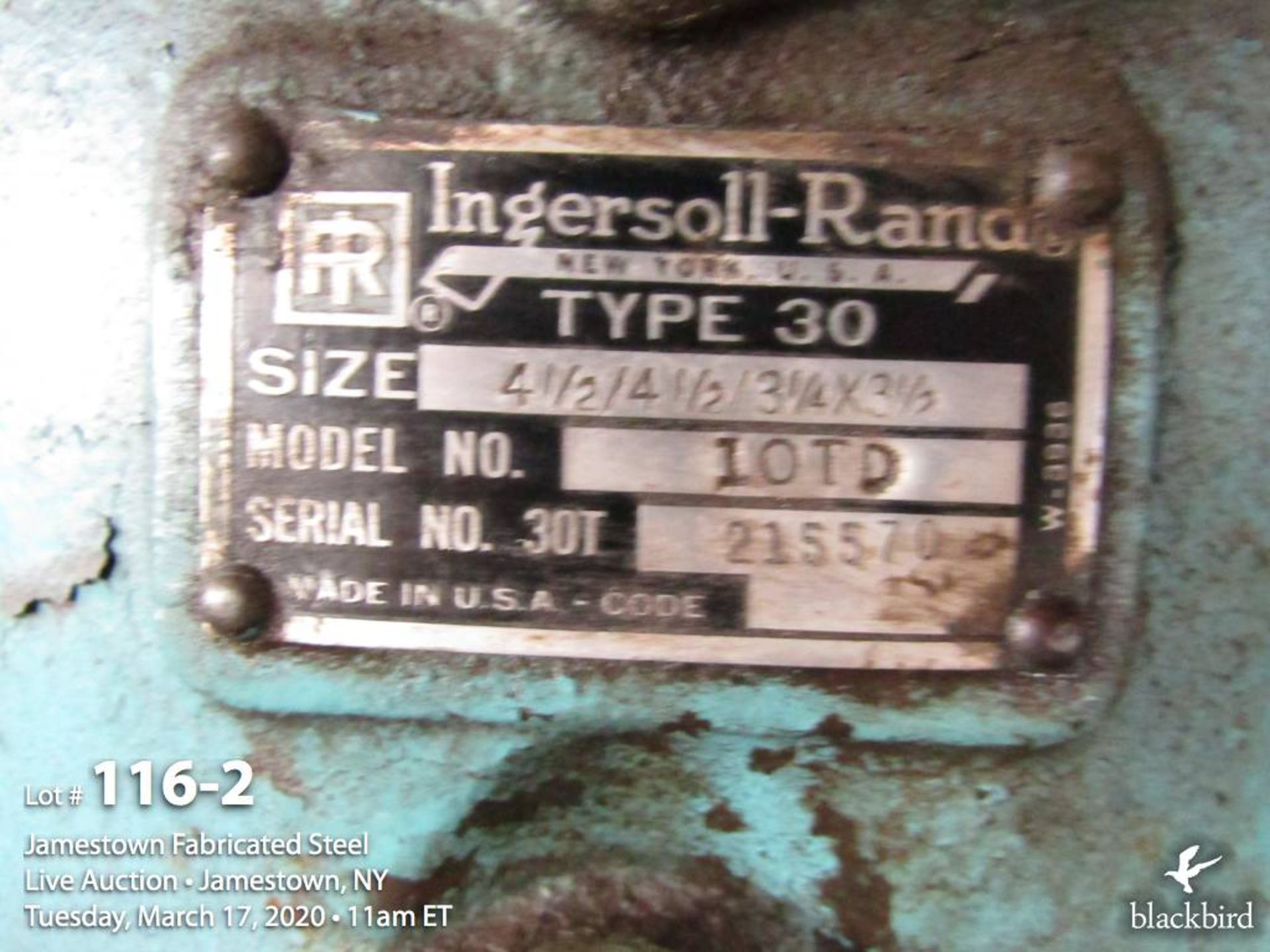 Ingersoll rand air compressor - Image 3 of 4