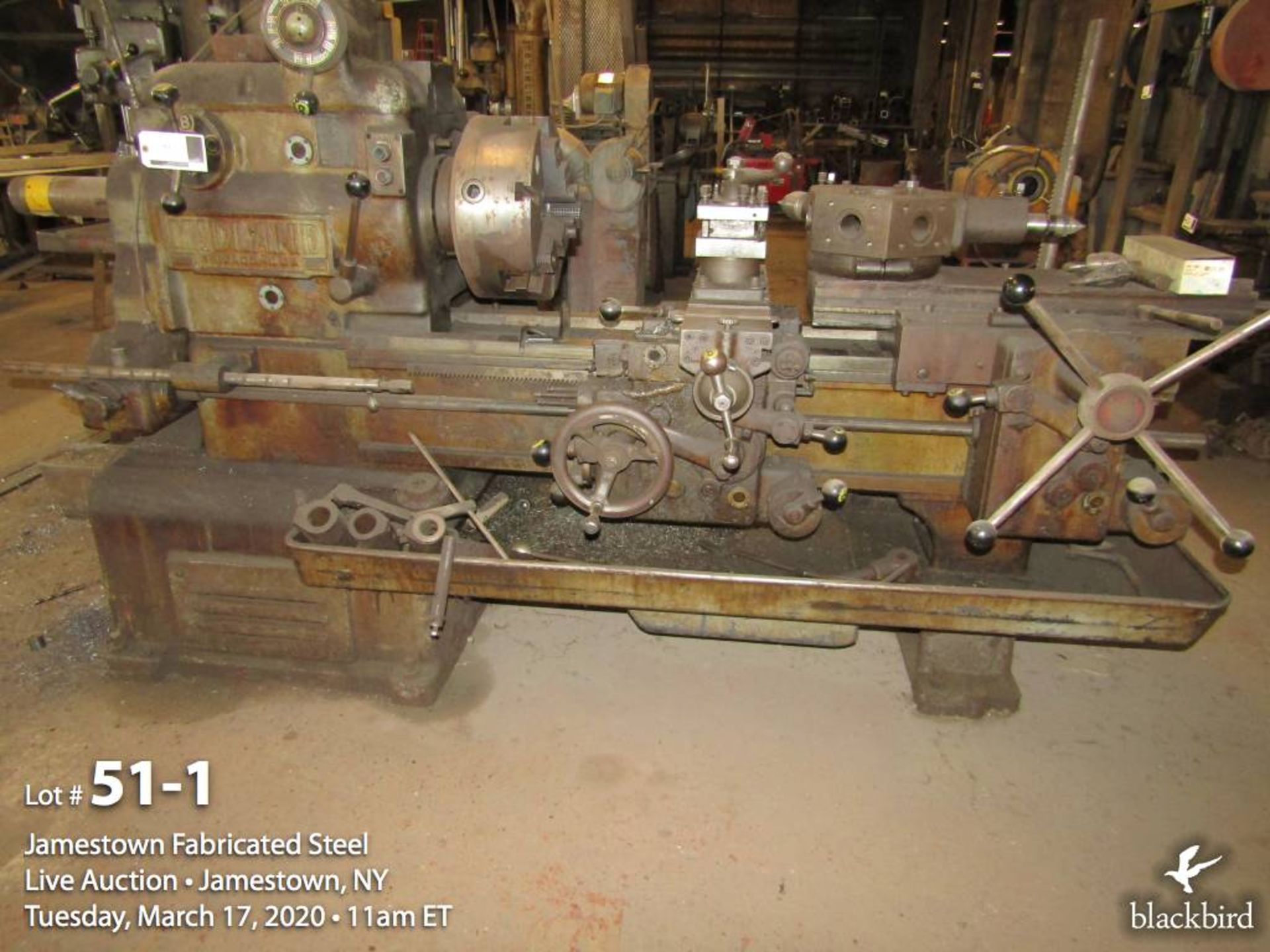 Midland turret lathe, 15" 3 jaw chuck, 6 tool turret holder, 60" bed - Image 2 of 5